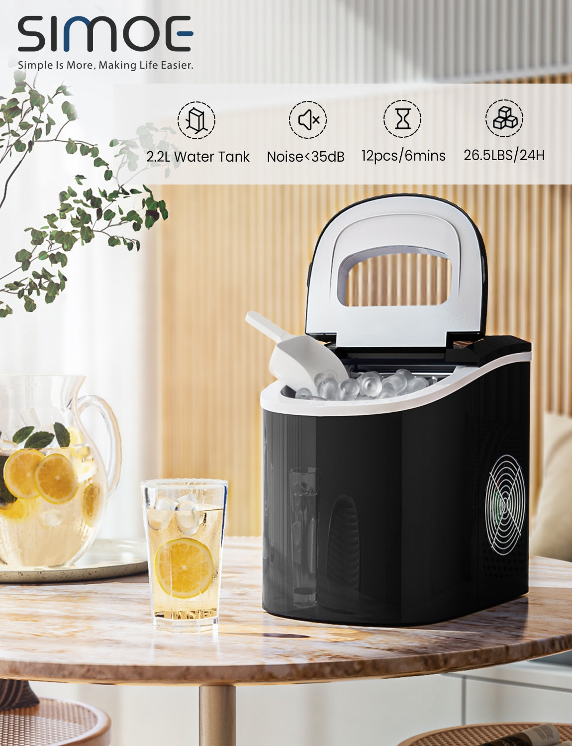 Mini Portable Compact Electric Ice Maker Machine-Black Kids Crystal