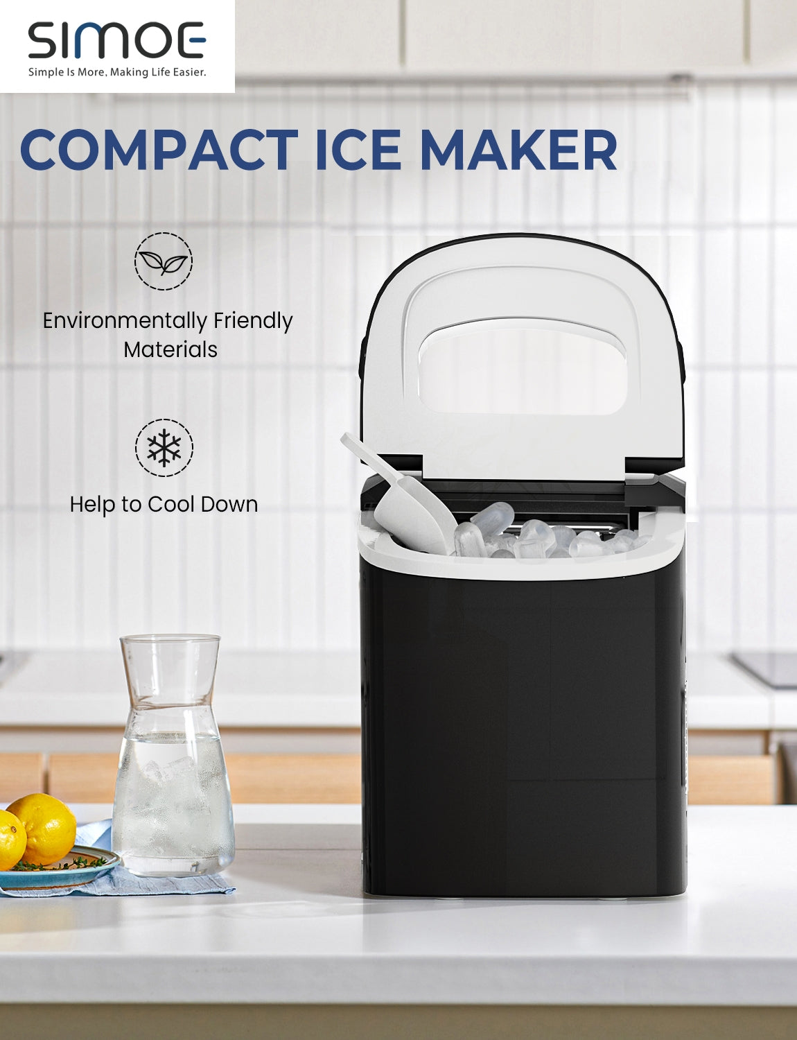 Mini Portable Compact Electric Ice Maker Machine-Black Kids Crystal