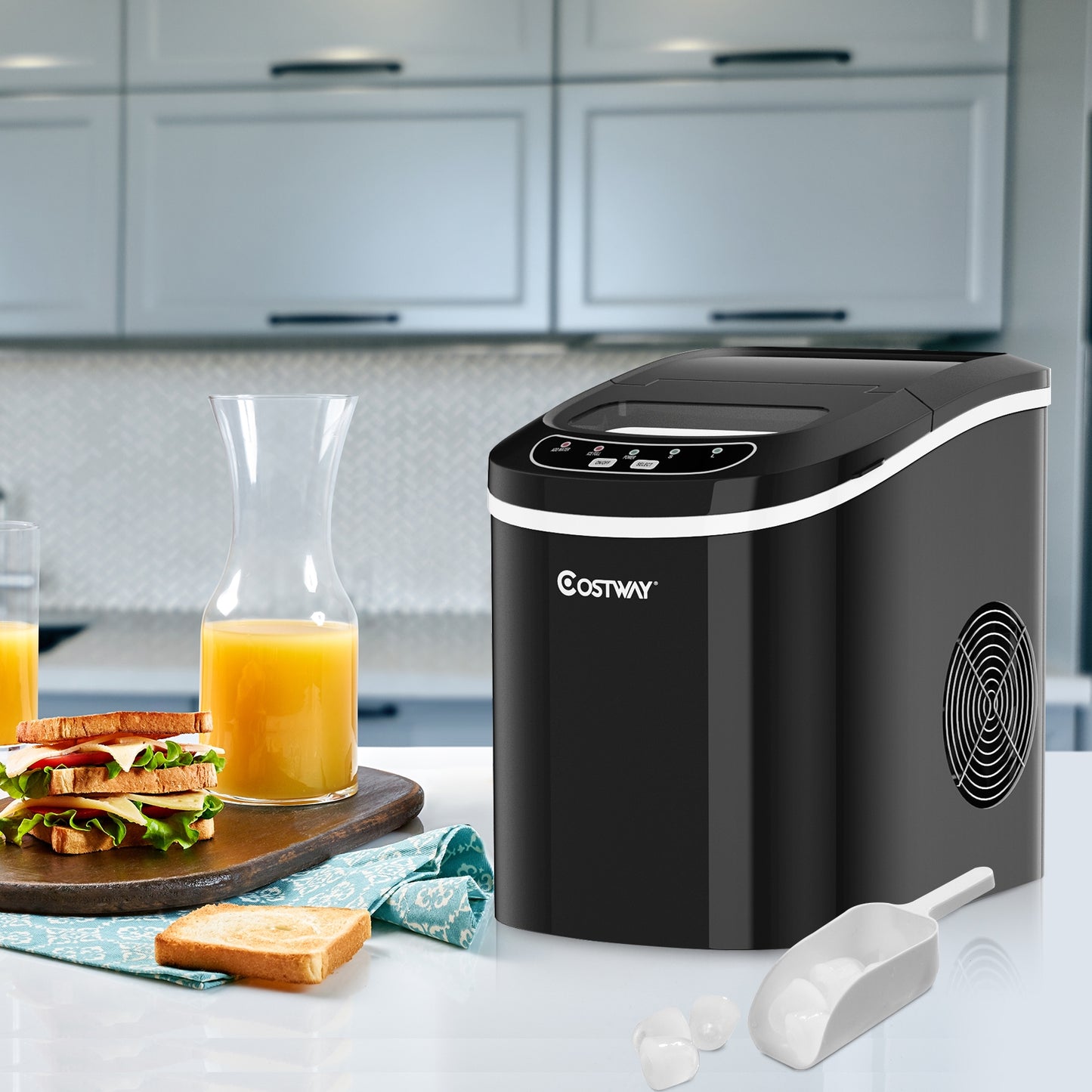 Mini Portable Compact Electric Ice Maker Machine-Black Kids Crystal