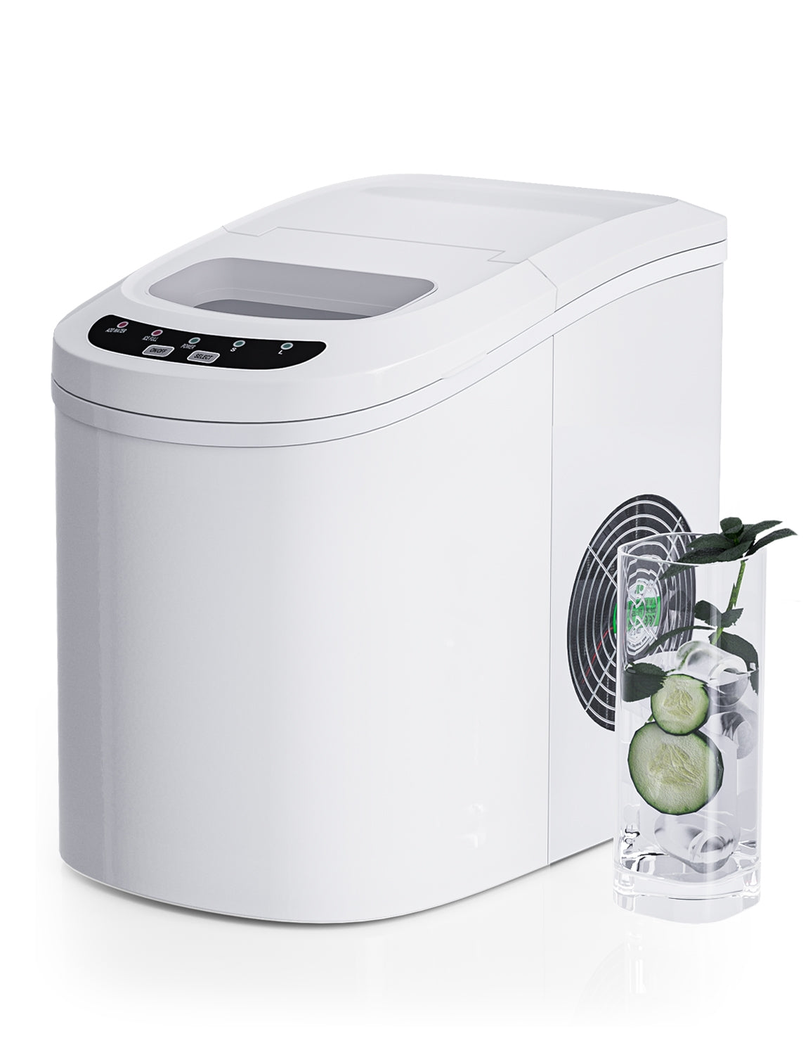 Mini Portable Compact Electric Ice Maker Machine-White Kids Crystal