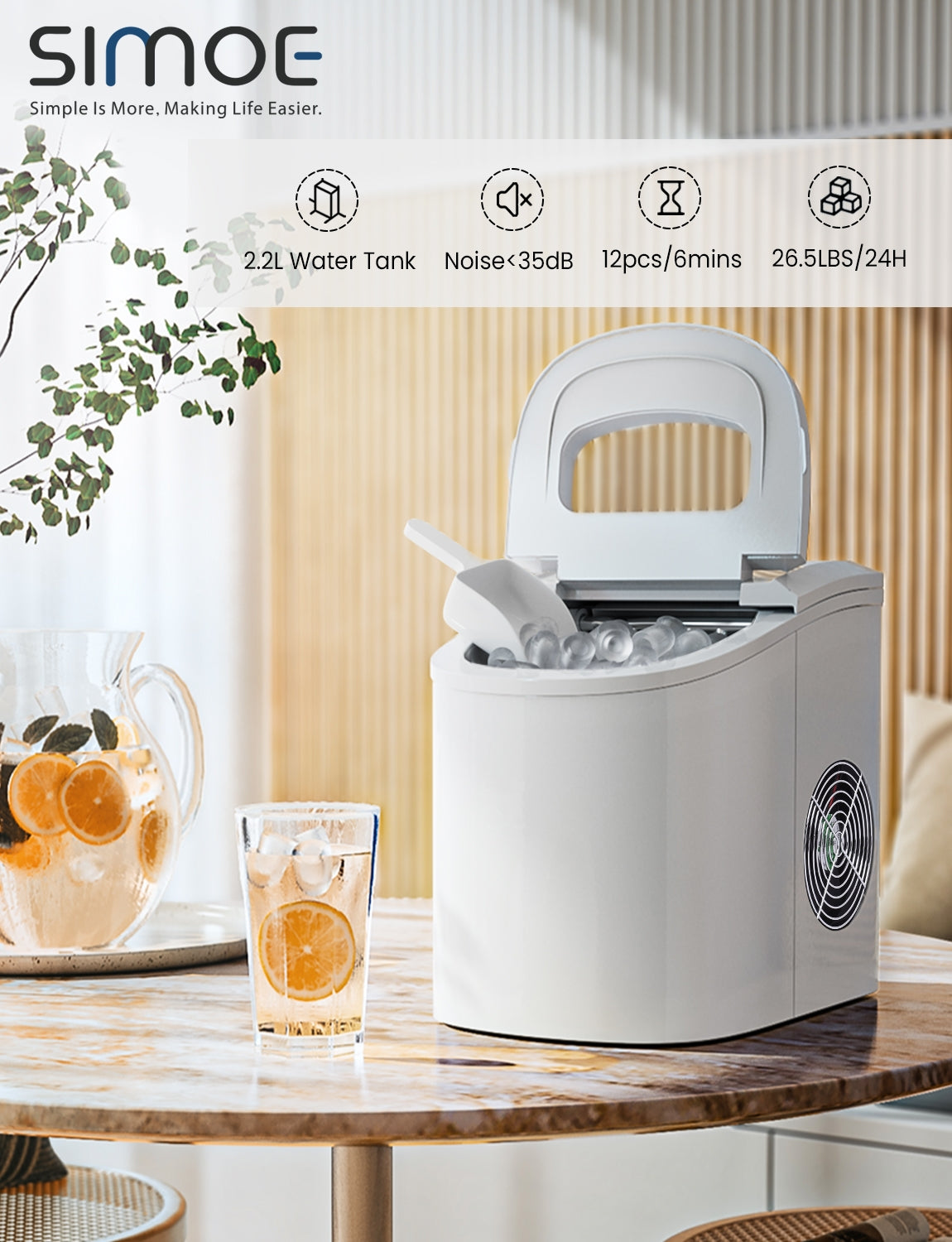 Mini Portable Compact Electric Ice Maker Machine-White Kids Crystal