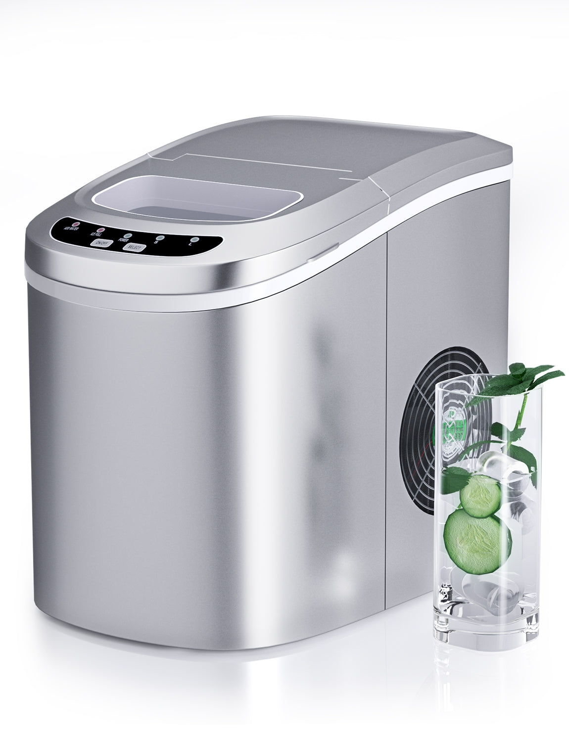 Mini Portable Compact Electric Ice Maker Machine-Silver Kids Crystal