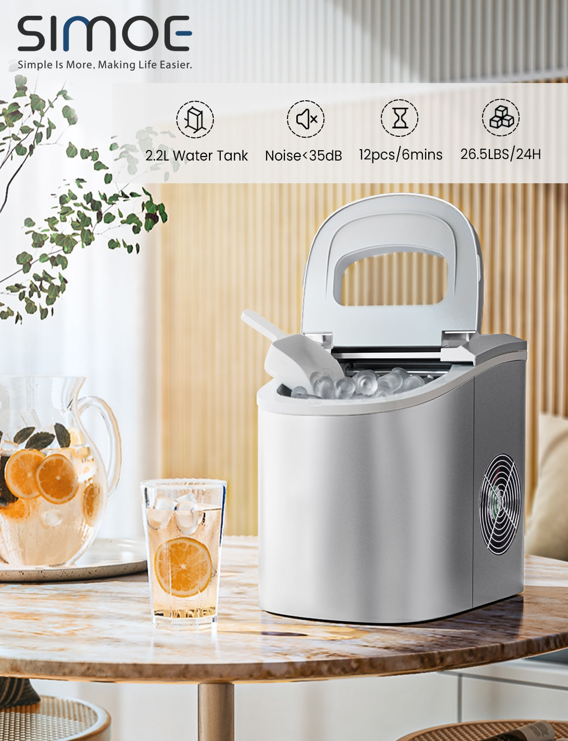 Mini Portable Compact Electric Ice Maker Machine-Silver Kids Crystal