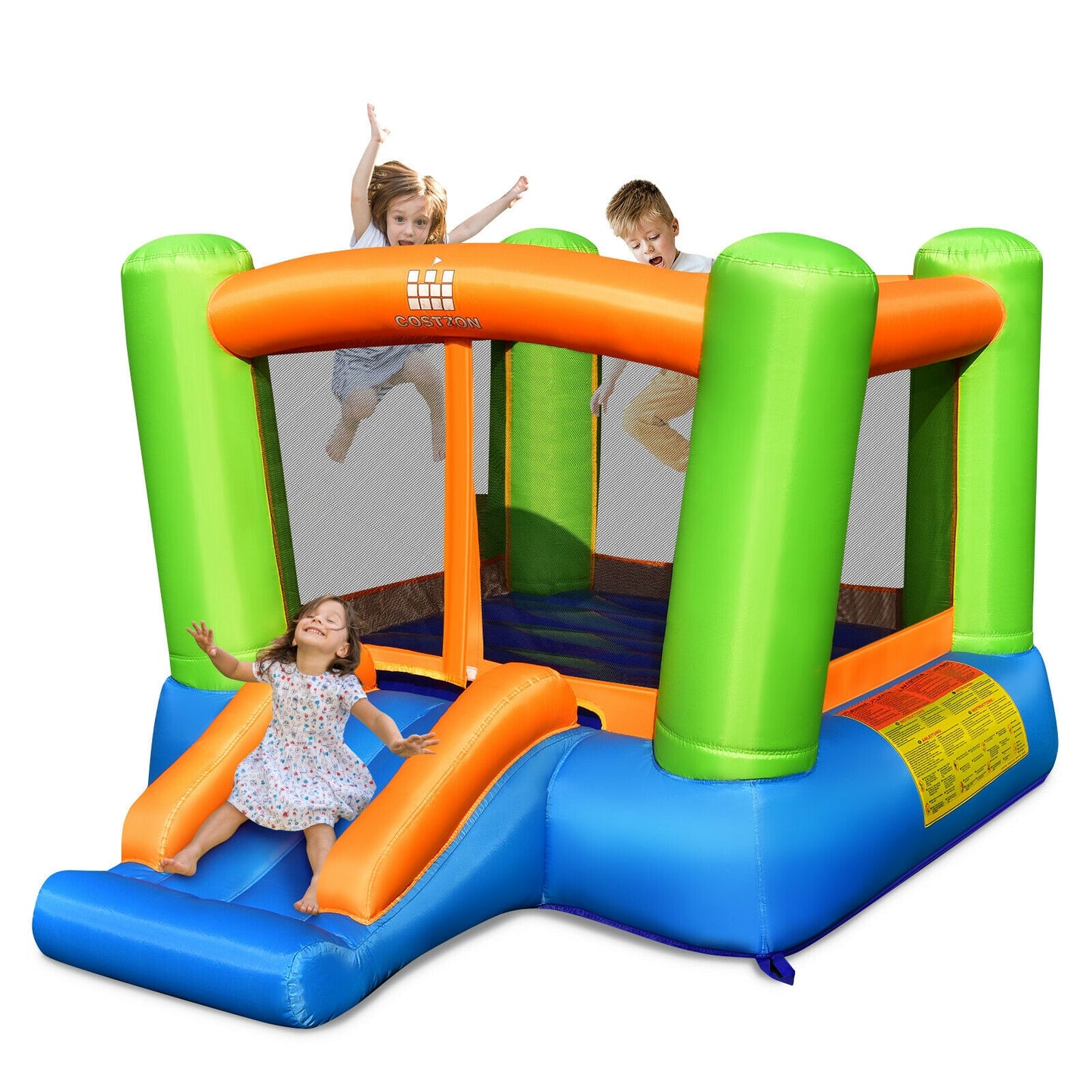Kids Inflatable Bounce House without Blower for Indoor and Outdoor Kids Crystal