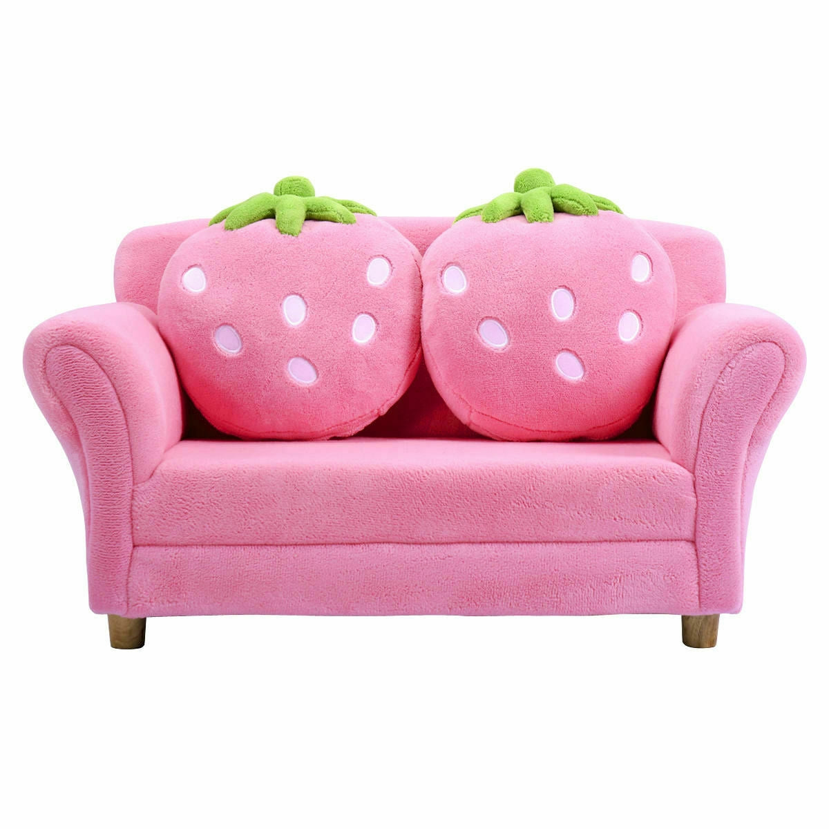 BL/PI Kids Strawberry Armrest Chair Sofa-Pink Kids Crystal