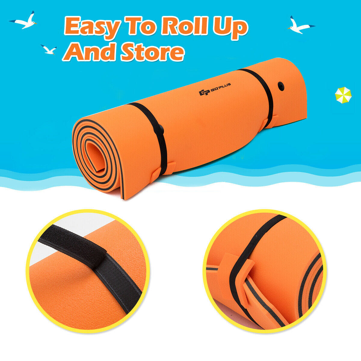 3 Layer Water Floating Pad for Recreation/Relaxing Kids Crystal