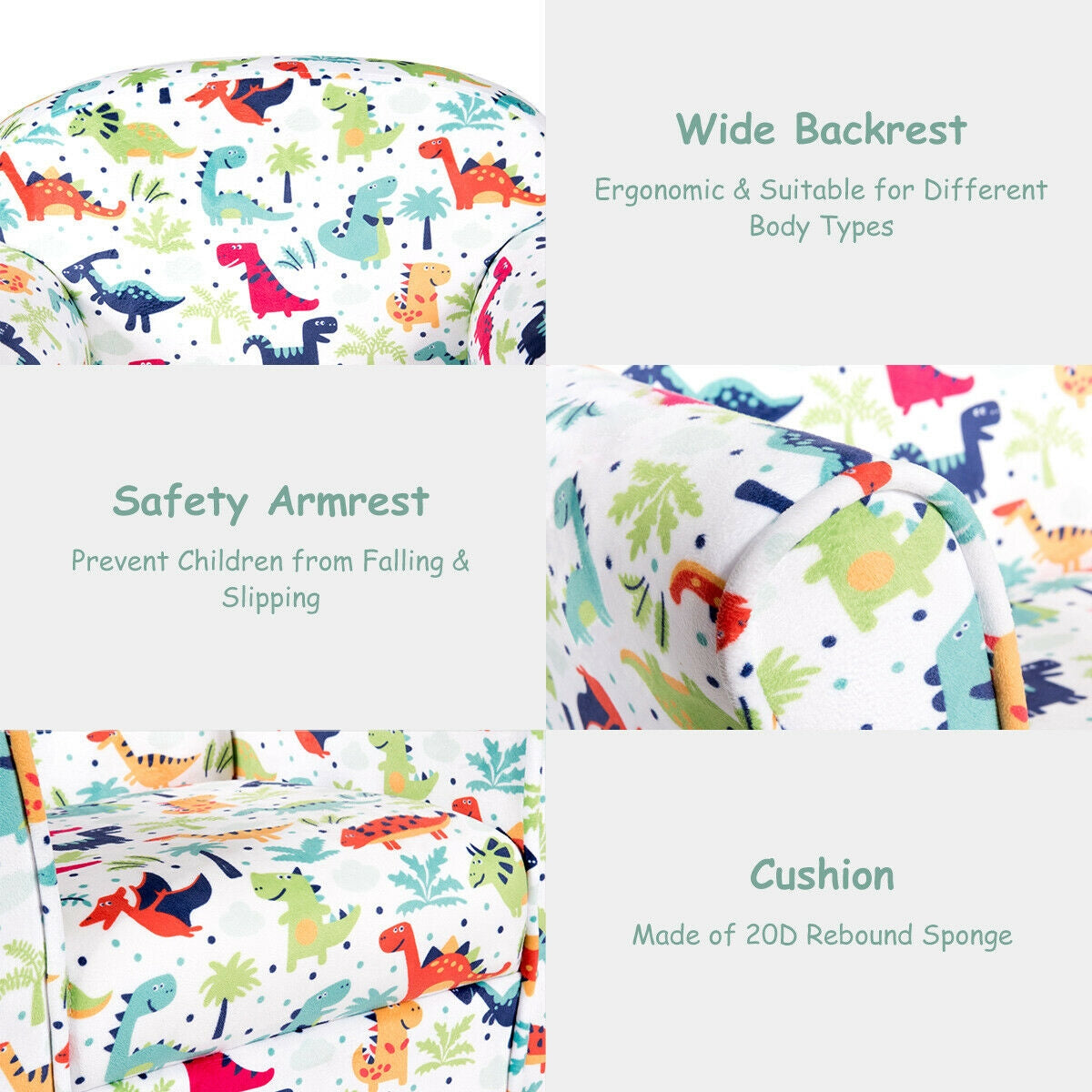 Household Toddler Furnishings Children Armrest Cute Lovely Single Sofa Kids Crystal