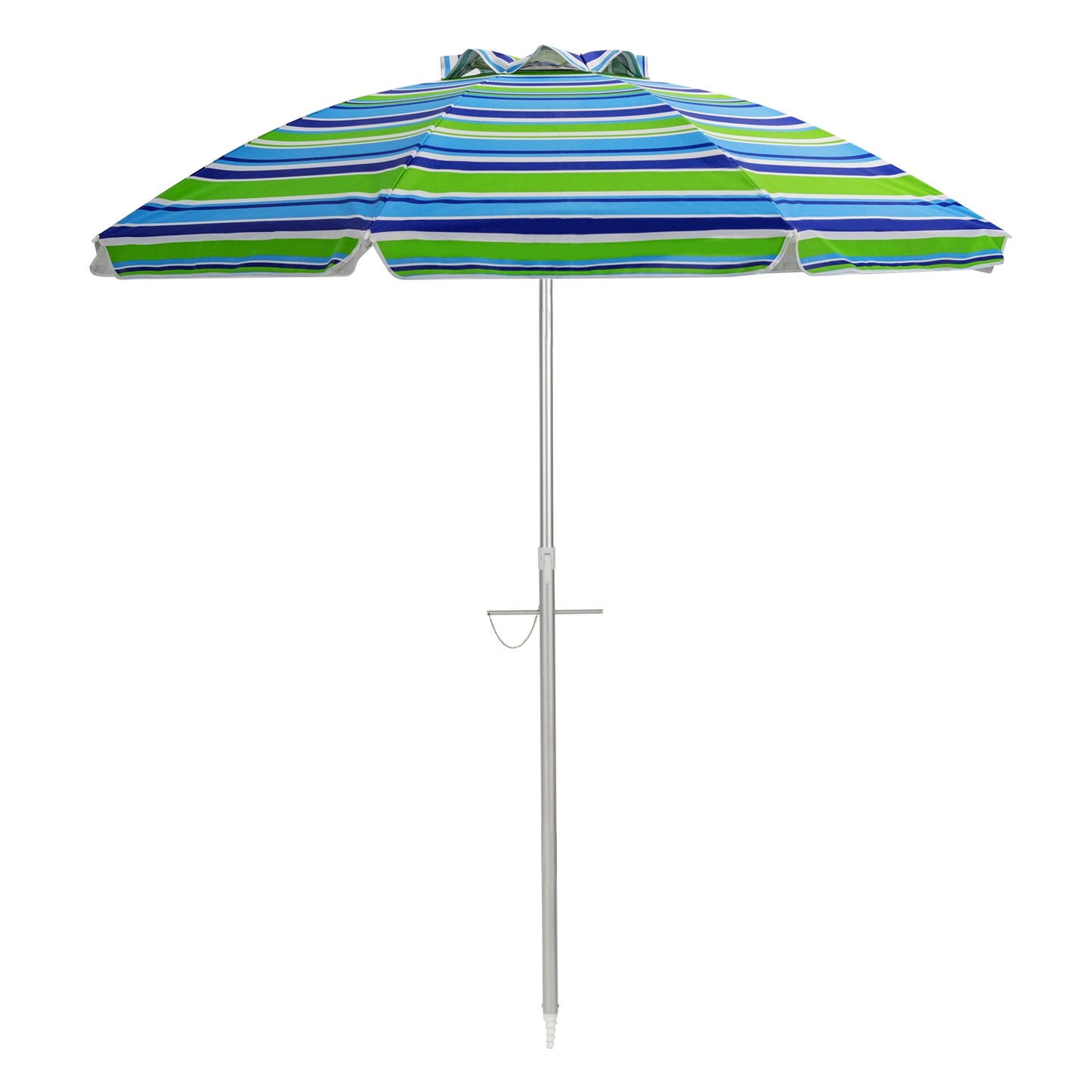 6.5 Feet Beach Umbrella with Sun Shade and Carry Bag without Weight Base-Green Kids Crystal