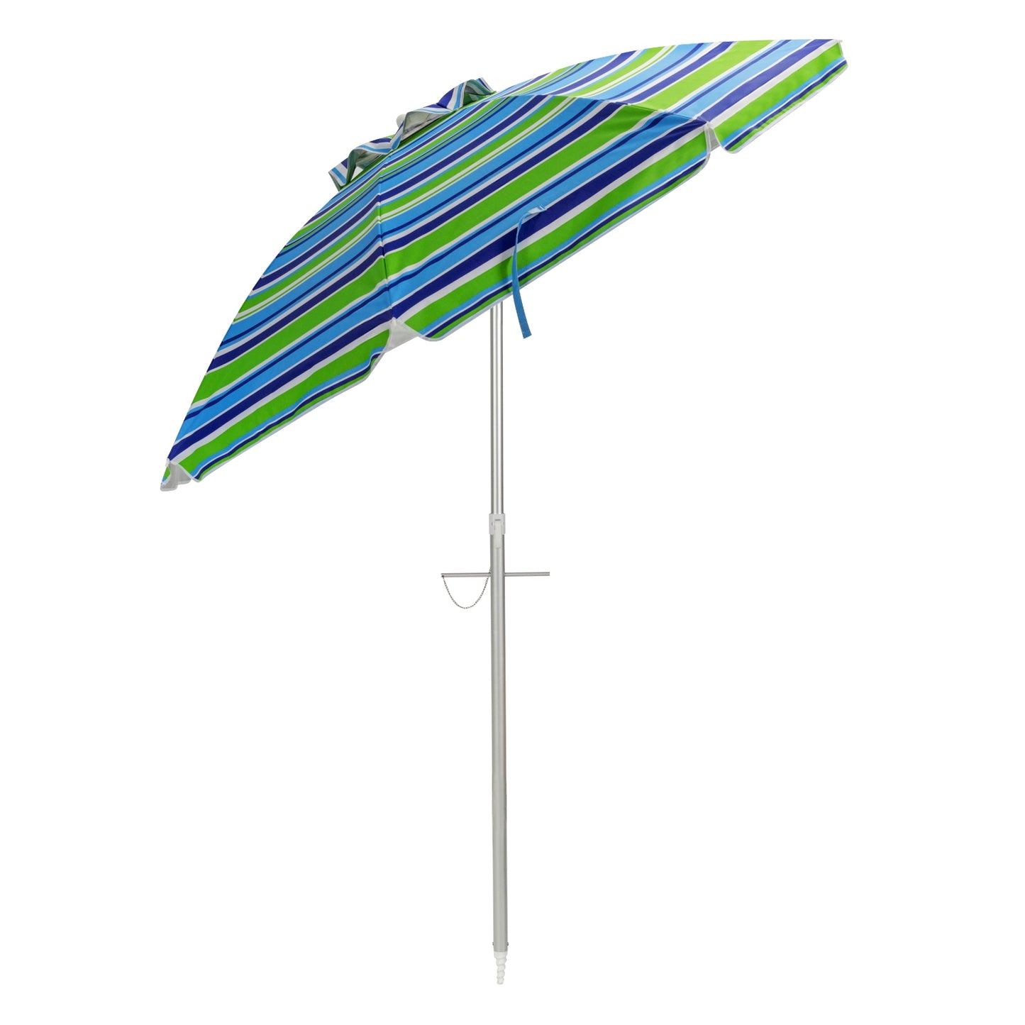 6.5 Feet Beach Umbrella with Sun Shade and Carry Bag without Weight Base-Green Kids Crystal