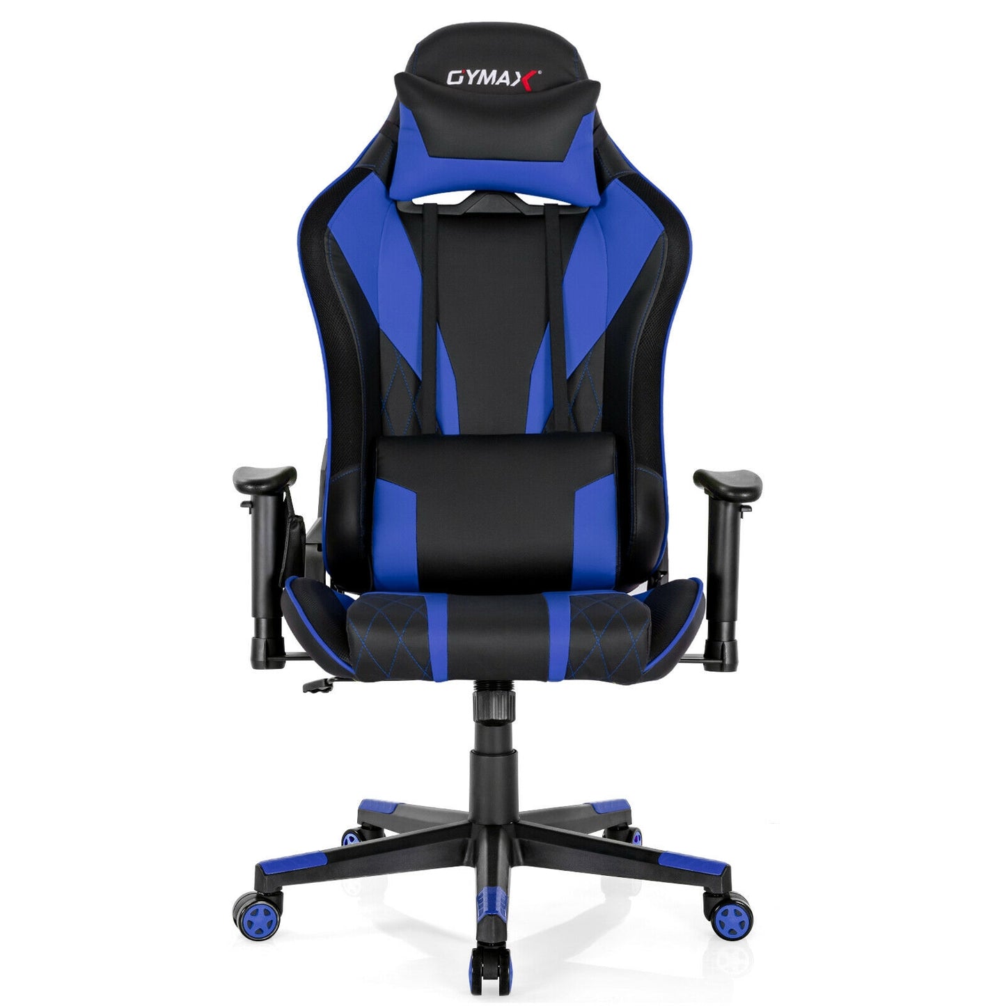 Gaming Chair Adjustable Swivel Computer Chair with Dynamic LED Lights-Blue Kids Crystal