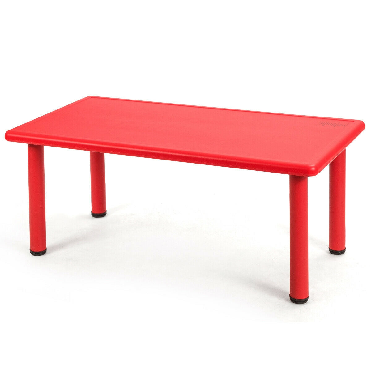 Kids Plastic Rectangular Learn and Play Table-Red Kids Crystal