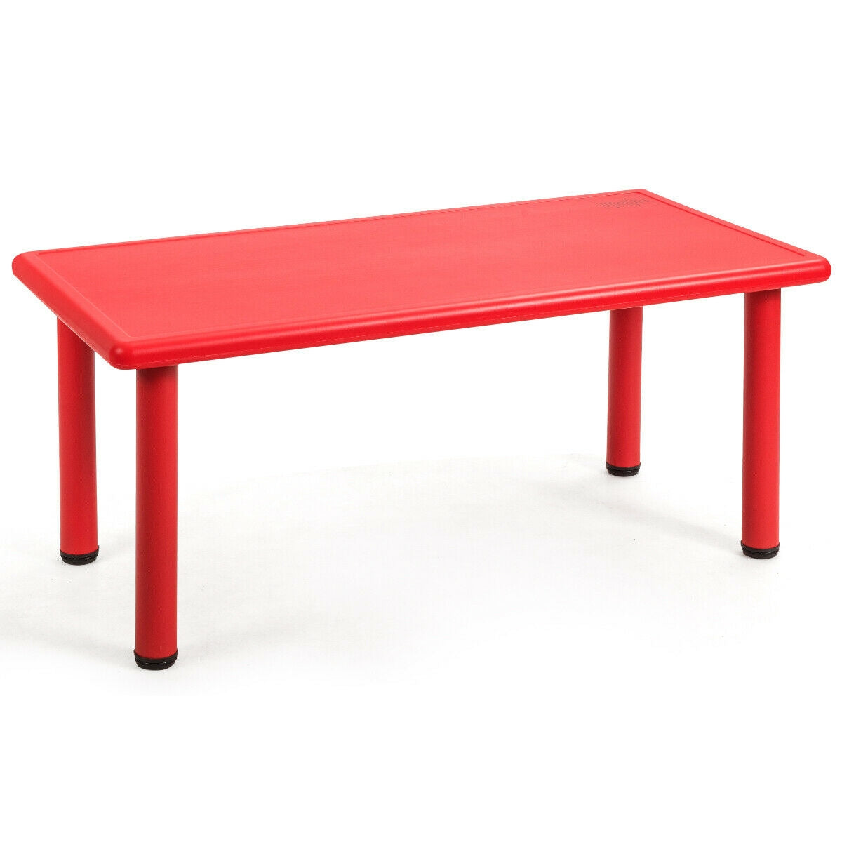 Kids Plastic Rectangular Learn and Play Table-Red Kids Crystal