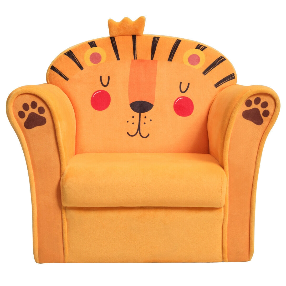 Kids Armrest Lion Upholstered Sofa Kids Crystal