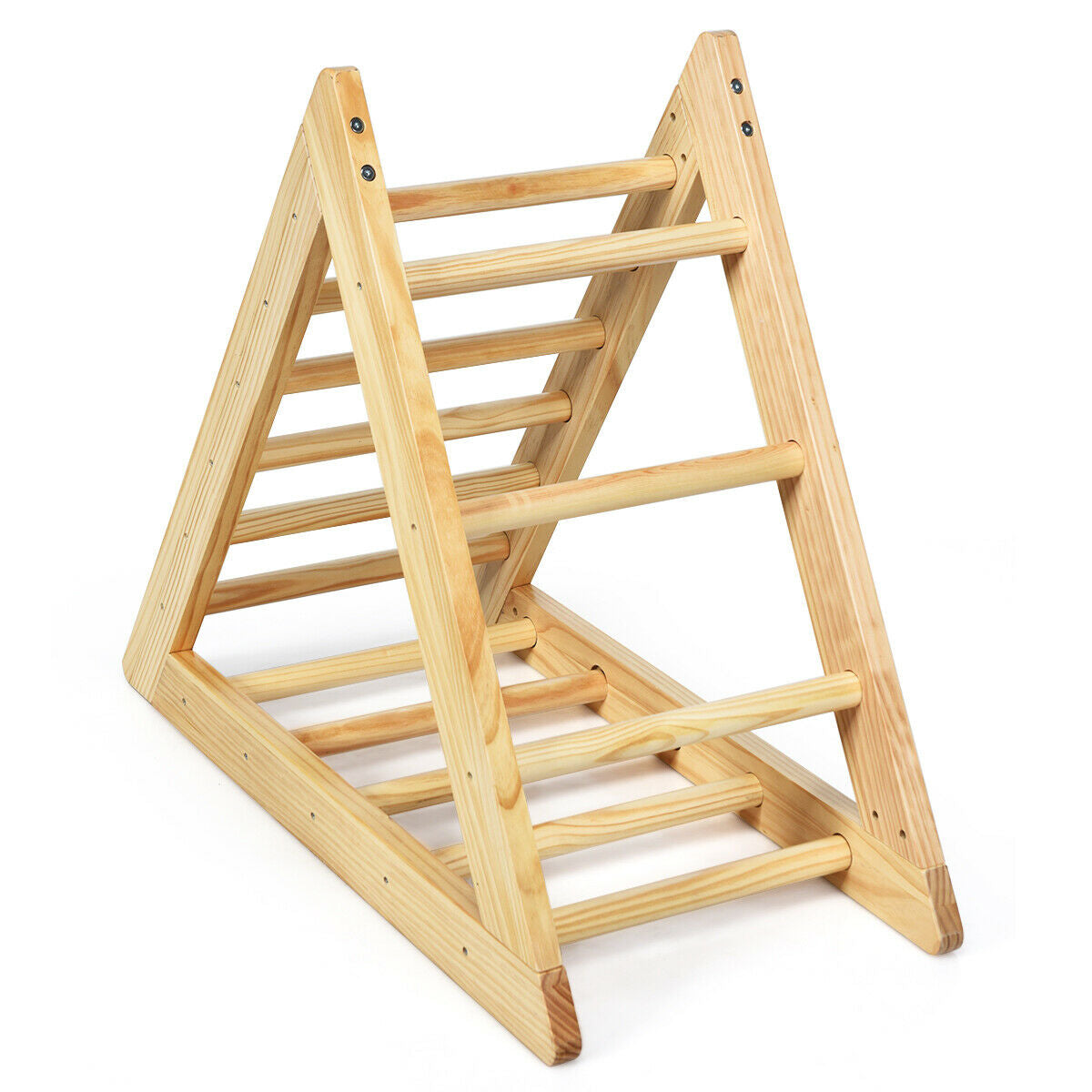 Wooden Triangle Climber for Toddler Step Training Kids Crystal