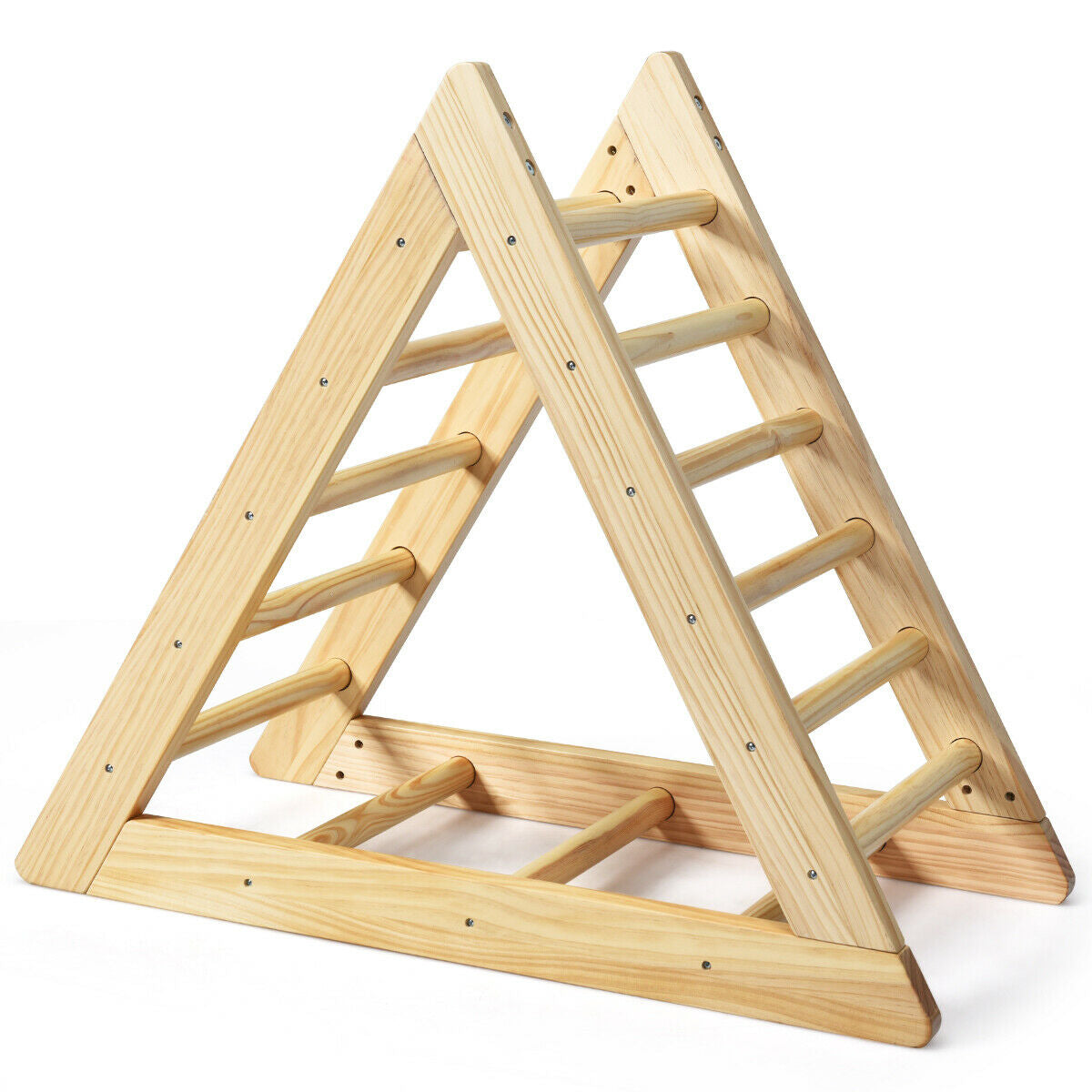Wooden Triangle Climber for Toddler Step Training Kids Crystal