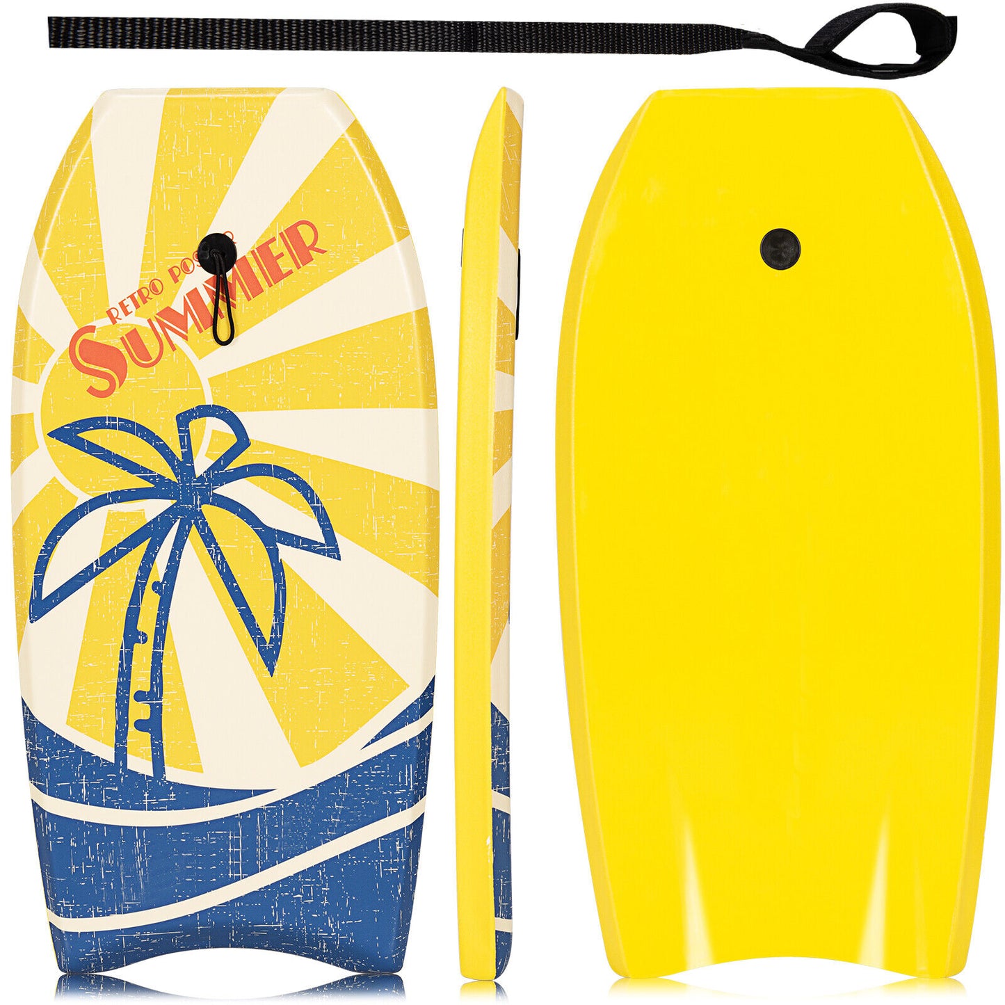 Super Lightweight Surfboard with Premium Wrist Leash-M Kids Crystal