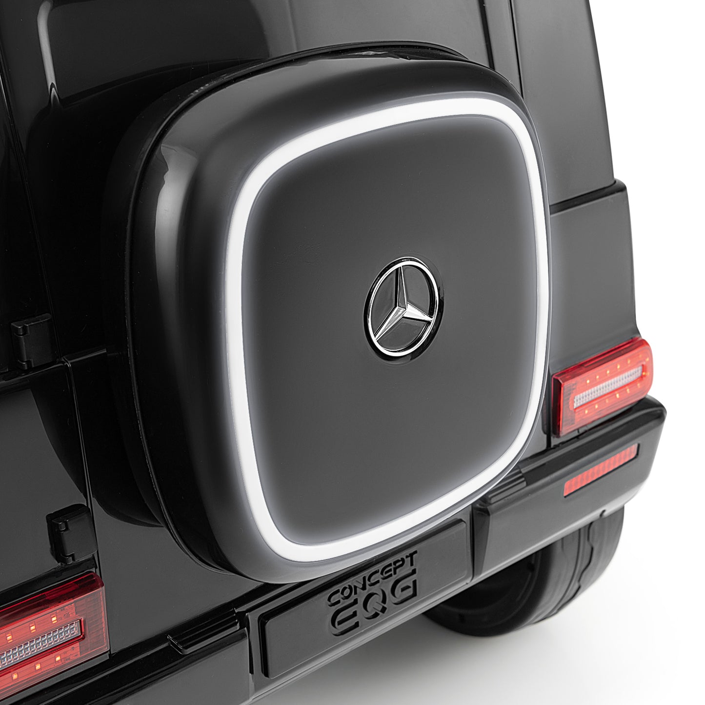 12V Licensed Mercedes-Benz EQG Kids Ride On Car with Remote Control-Black Kids Crystal