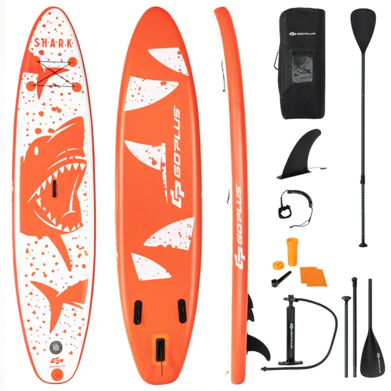 Inflatable Stand Up Paddle Board with Backpack Aluminum Paddle Pump-M Kids Crystal