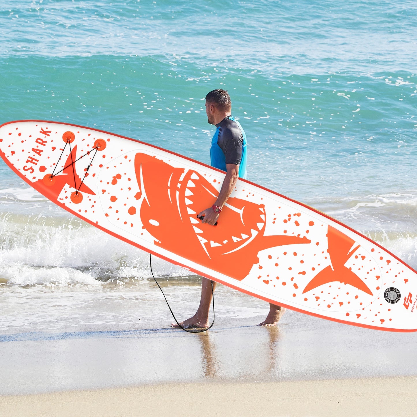 Inflatable Stand Up Paddle Board with Backpack Aluminum Paddle Pump-L Kids Crystal