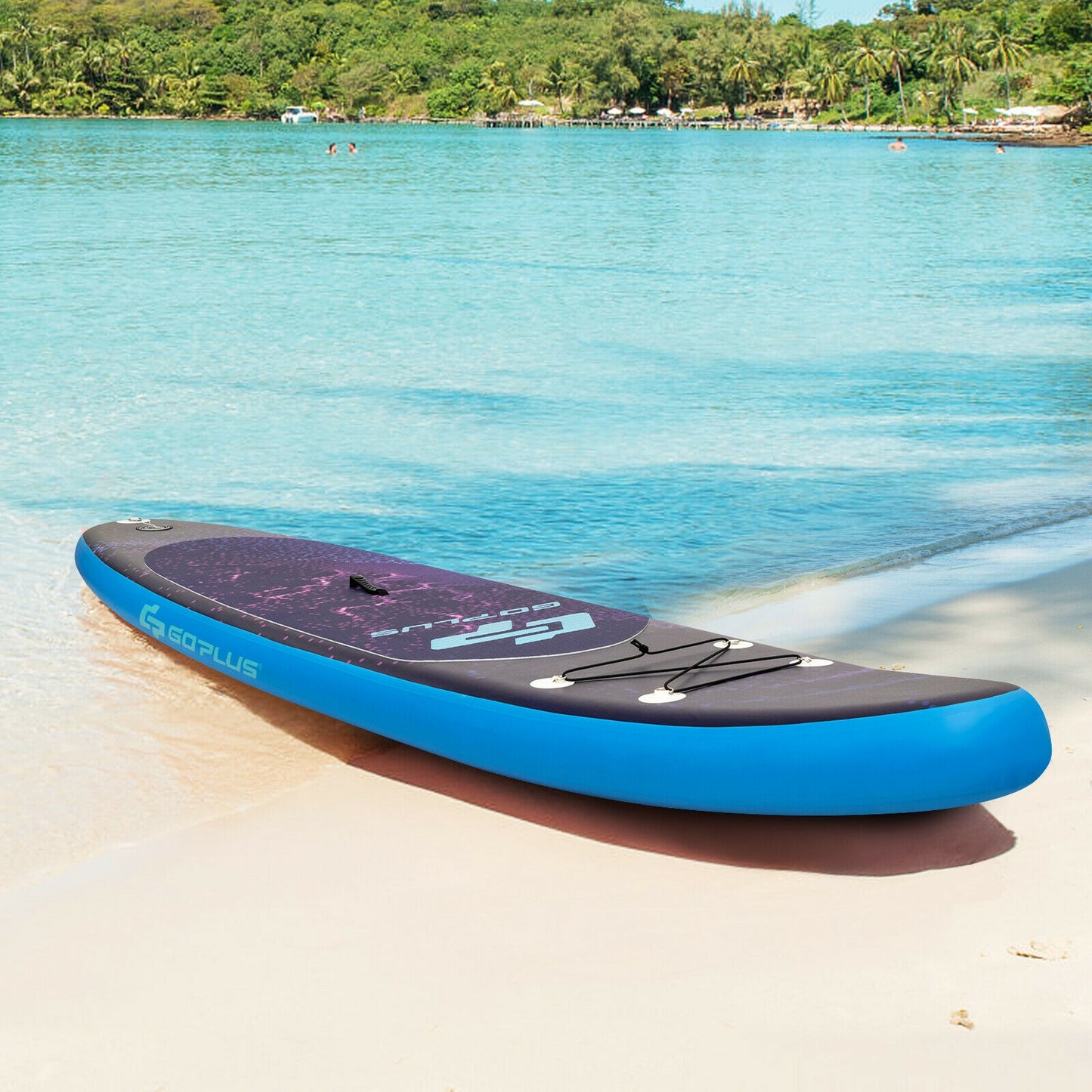 11 Feet Inflatable Stand Up Paddle Board Surfboard with Bag Aluminum Paddle Pump-M Kids Crystal