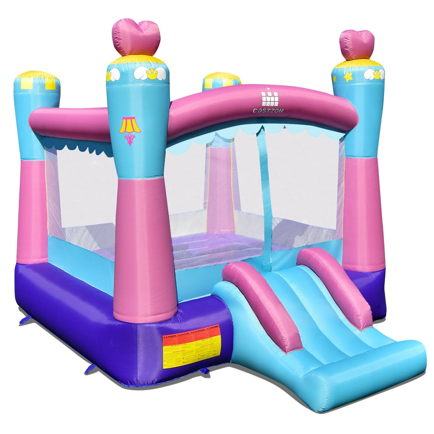 3-in-1 Princess Theme Inflatable Castle without Blower Kids Crystal