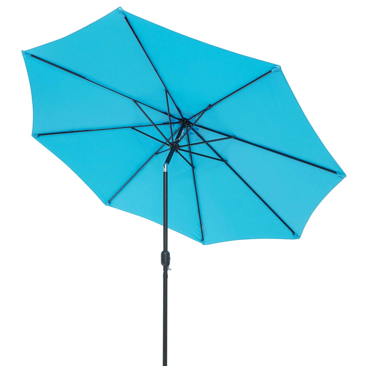 10 Feet Outdoor Patio Umbrella with Tilt Adjustment and Crank-Blue Kids Crystal