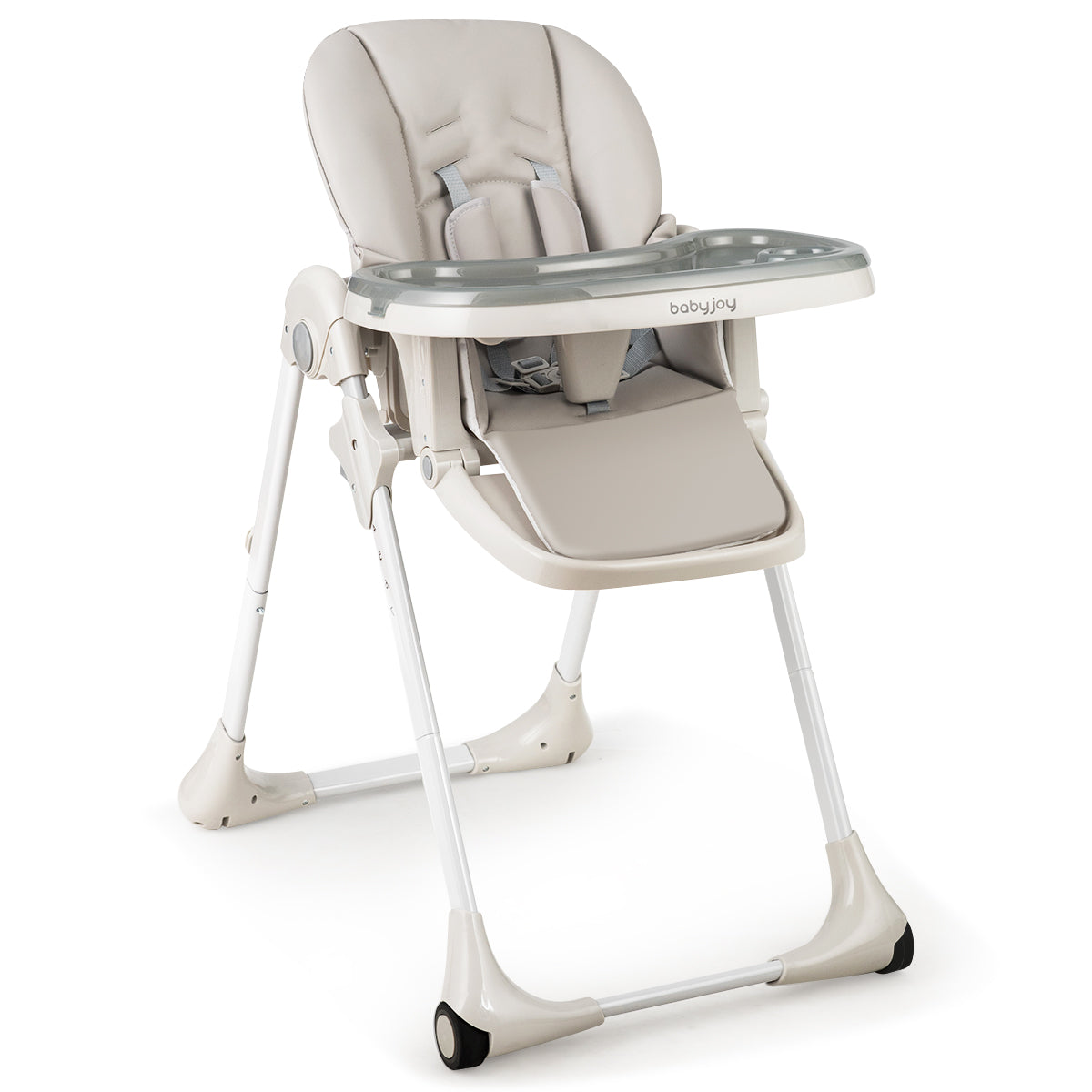 3-In-1 Convertible Baby High Chair for Toddlers-Gray Kids Crystal