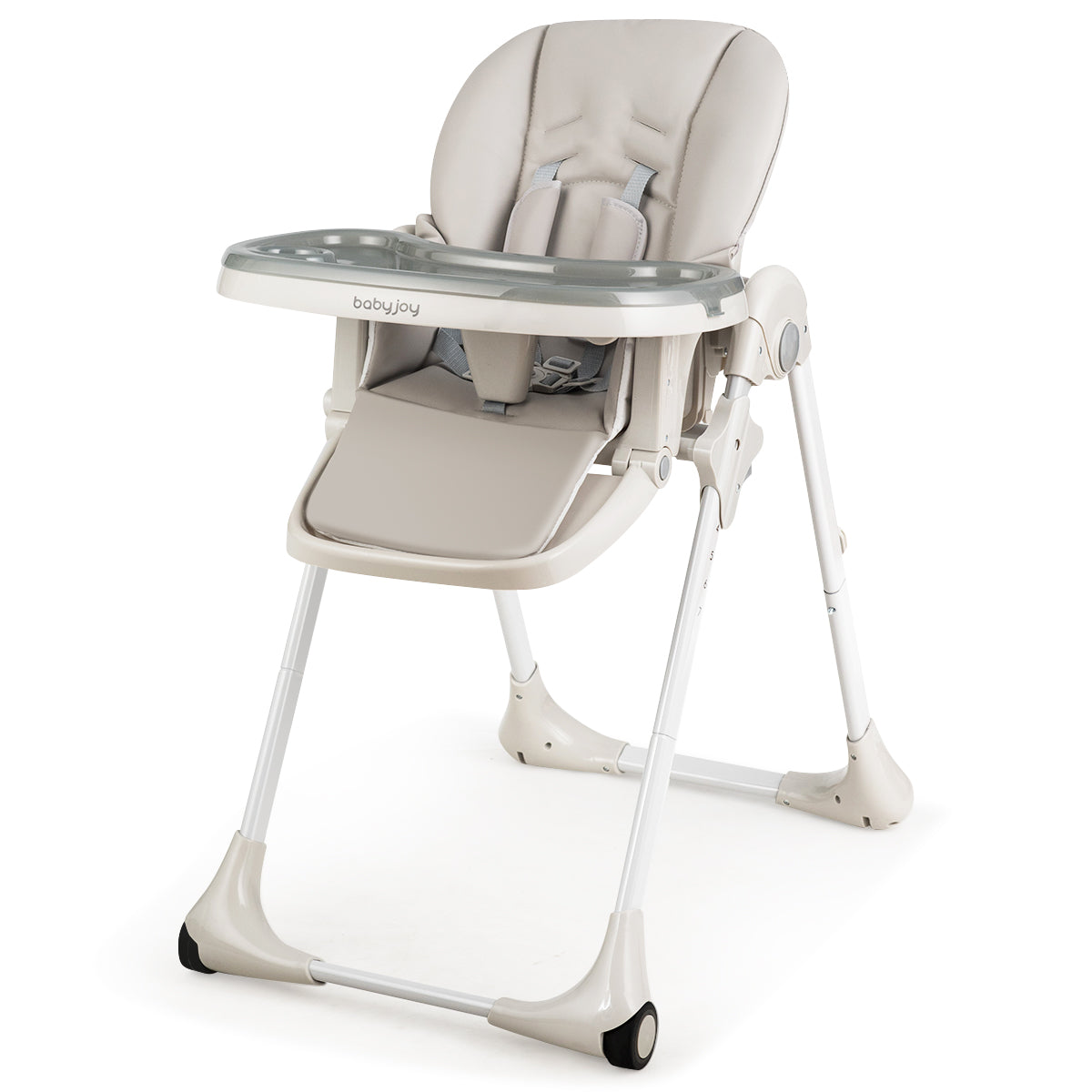 3-In-1 Convertible Baby High Chair for Toddlers-Gray Kids Crystal
