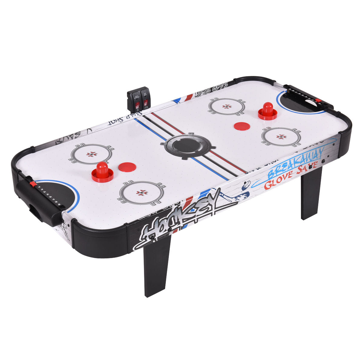 42 Inch Air Powered Hockey Table Top Scoring 2 Pushers Kids Crystal