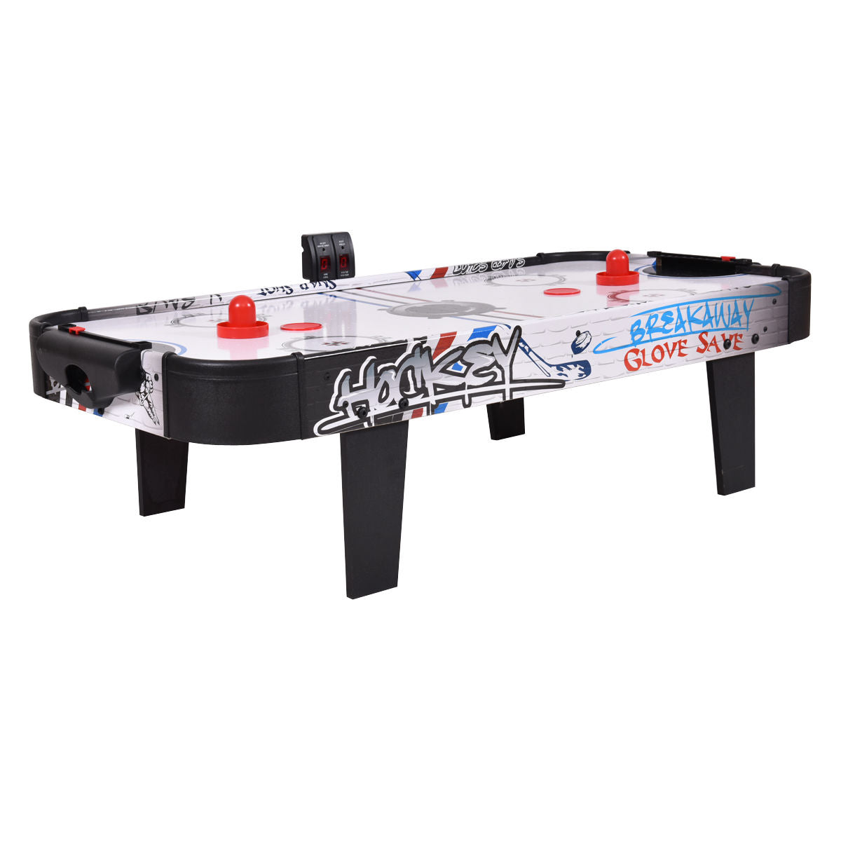42 Inch Air Powered Hockey Table Top Scoring 2 Pushers Kids Crystal