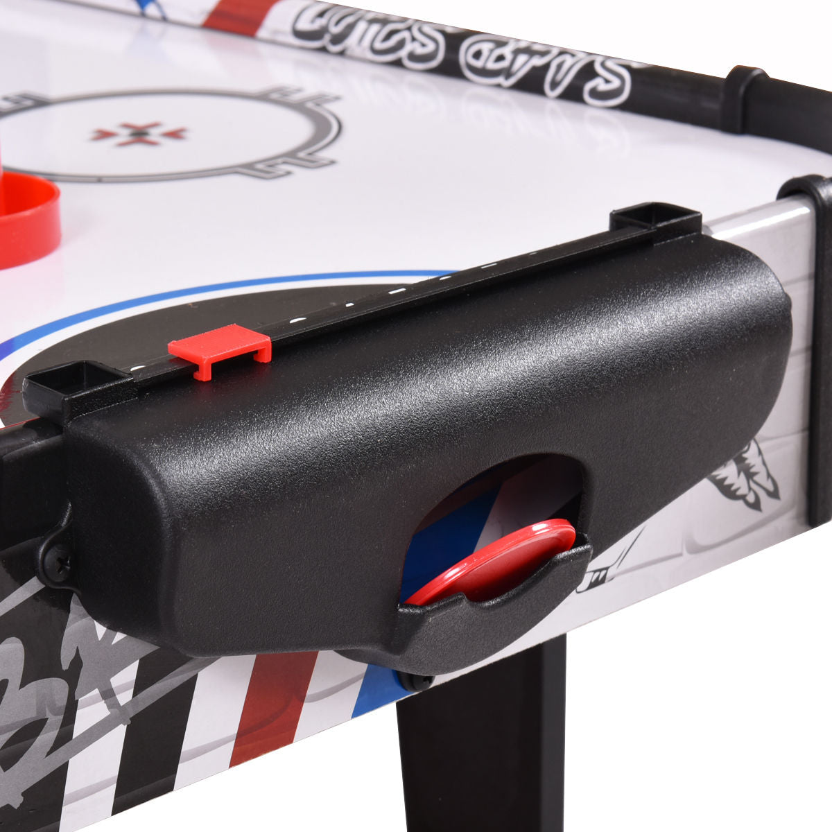 42 Inch Air Powered Hockey Table Top Scoring 2 Pushers Kids Crystal