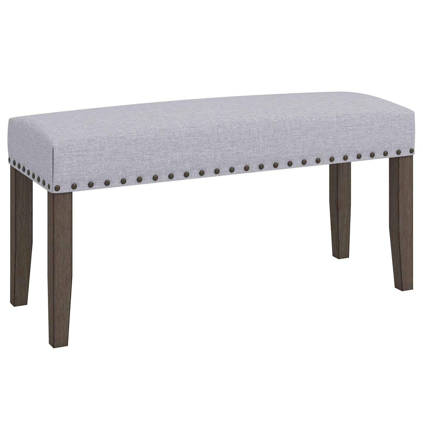 42.5 Inch Upholstered Entryway Bench End of Bed Bench-Gray Kids Crystal