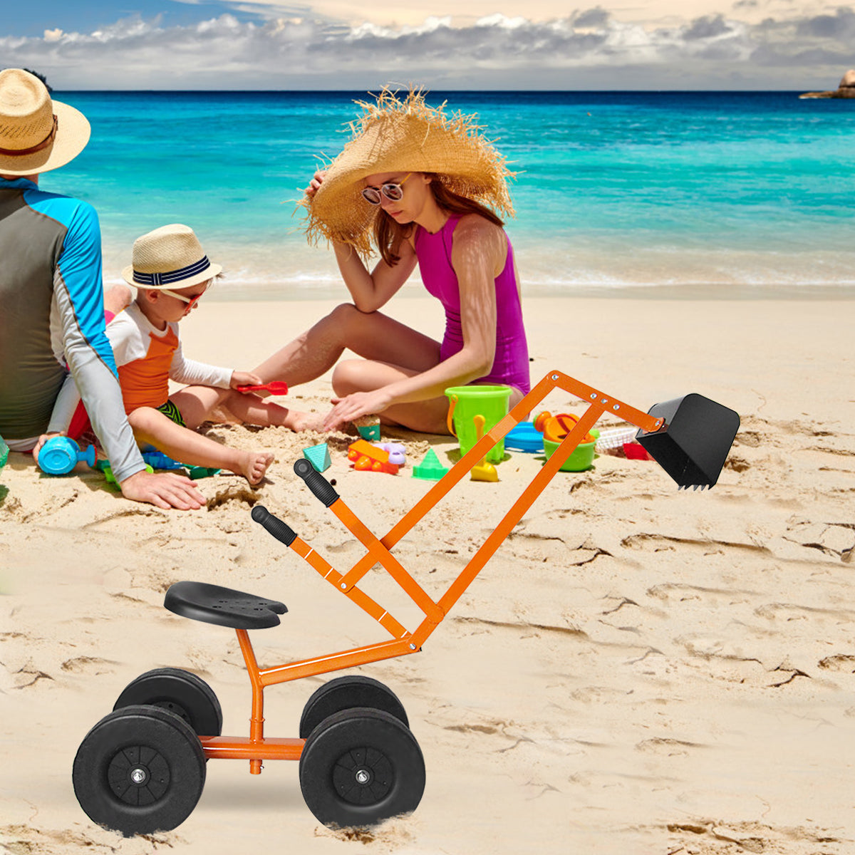 Heavy Duty Kid Ride-on Sand Digger Digging Excavator Kids Crystal