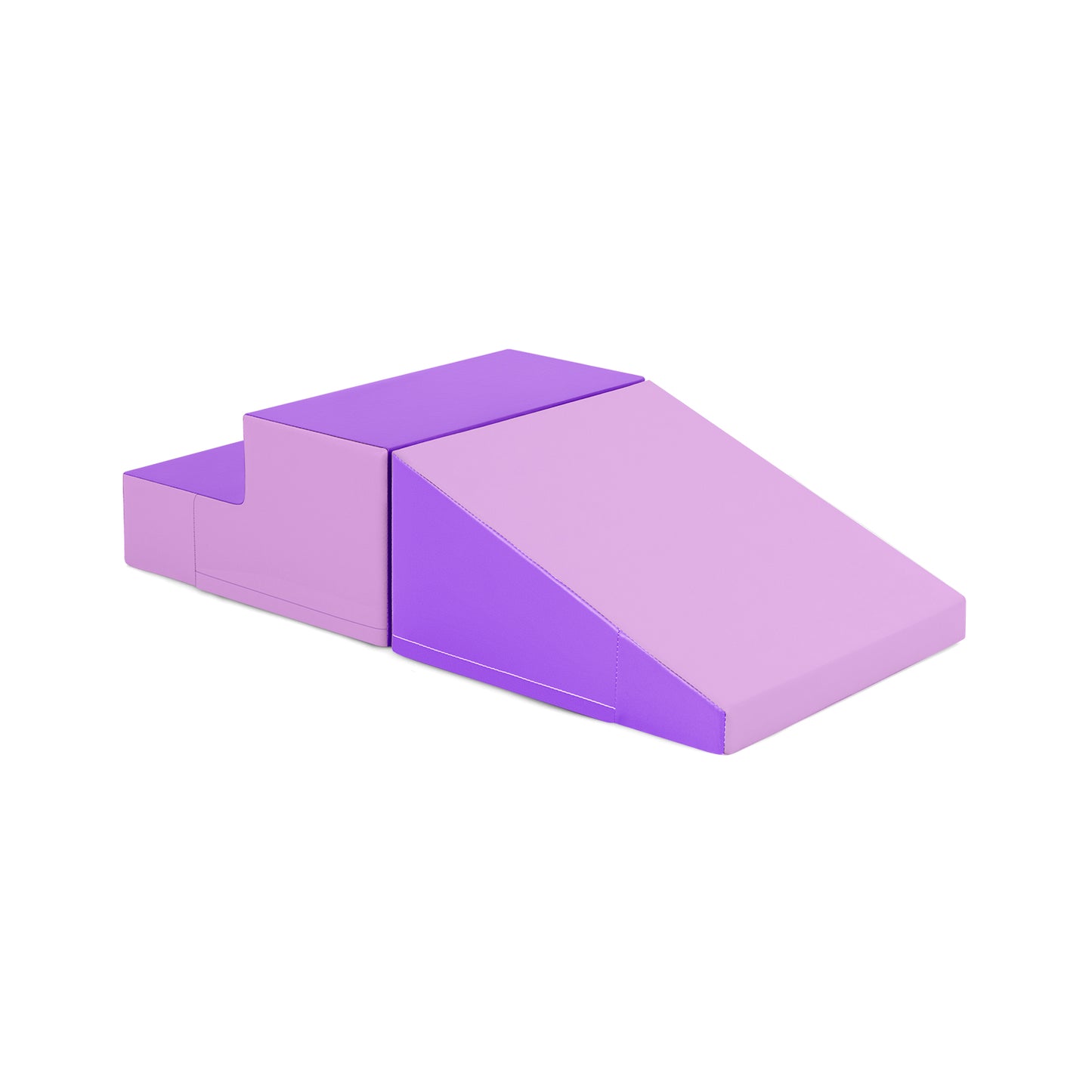 2-Piece Step and Slide Climber for Infants and Toddlers Baby Soft Play Set Foam Blocks-Purple Kids Crystal