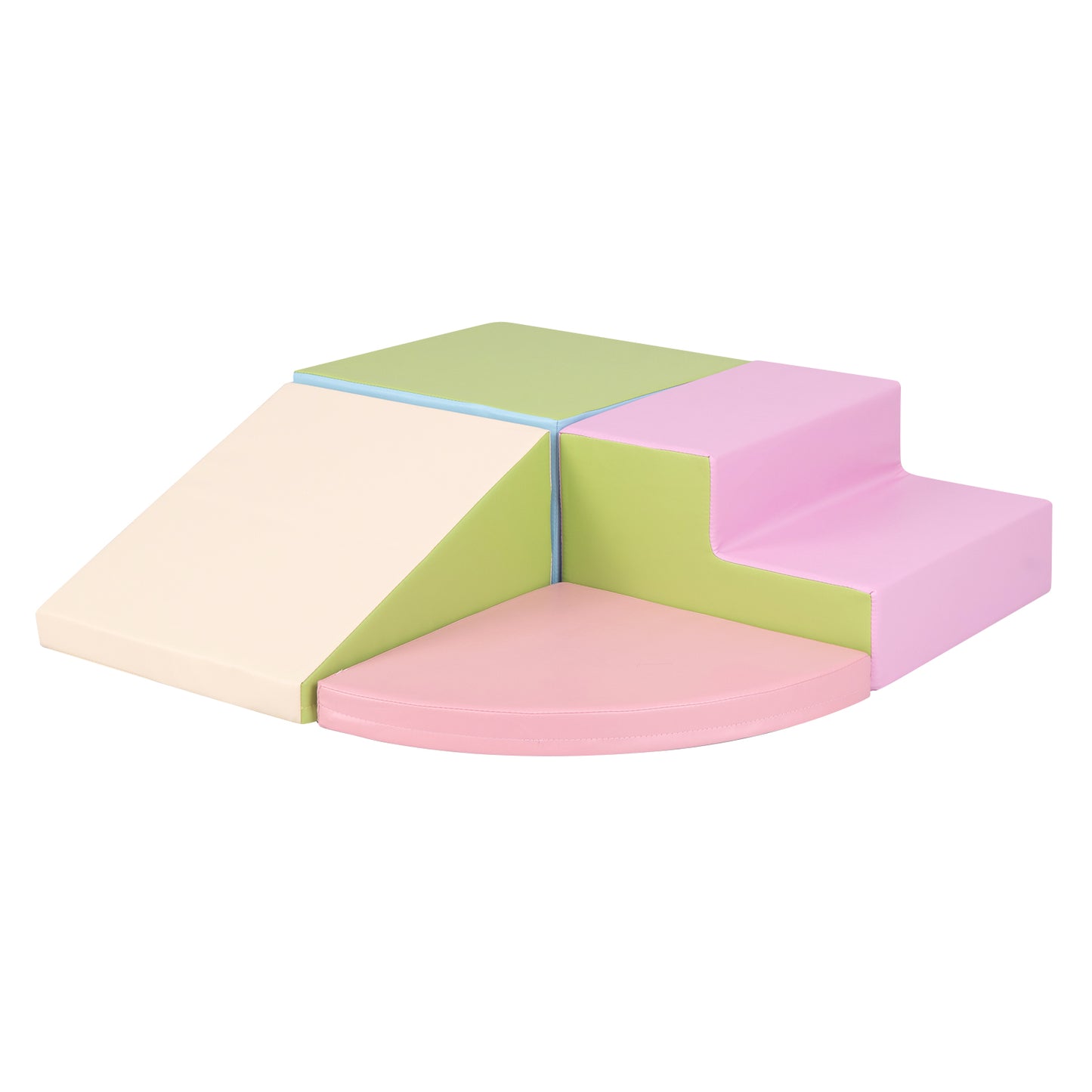 4-Piece Climb and Crawl Foam Block Play Set for Infant Baby-Pink Kids Crystal