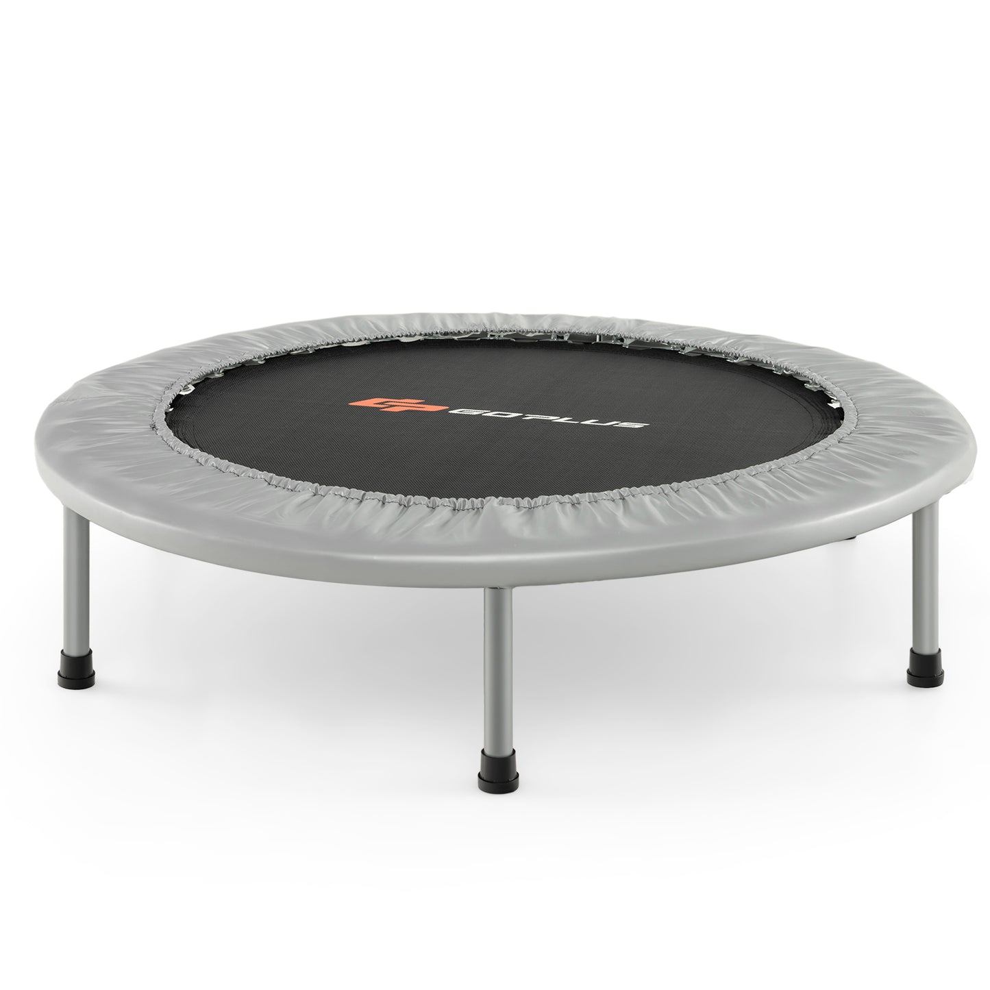 36 Inch Mini Folding Trampoline Portable Recreational Fitness Rebounder-Silver Kids Crystal