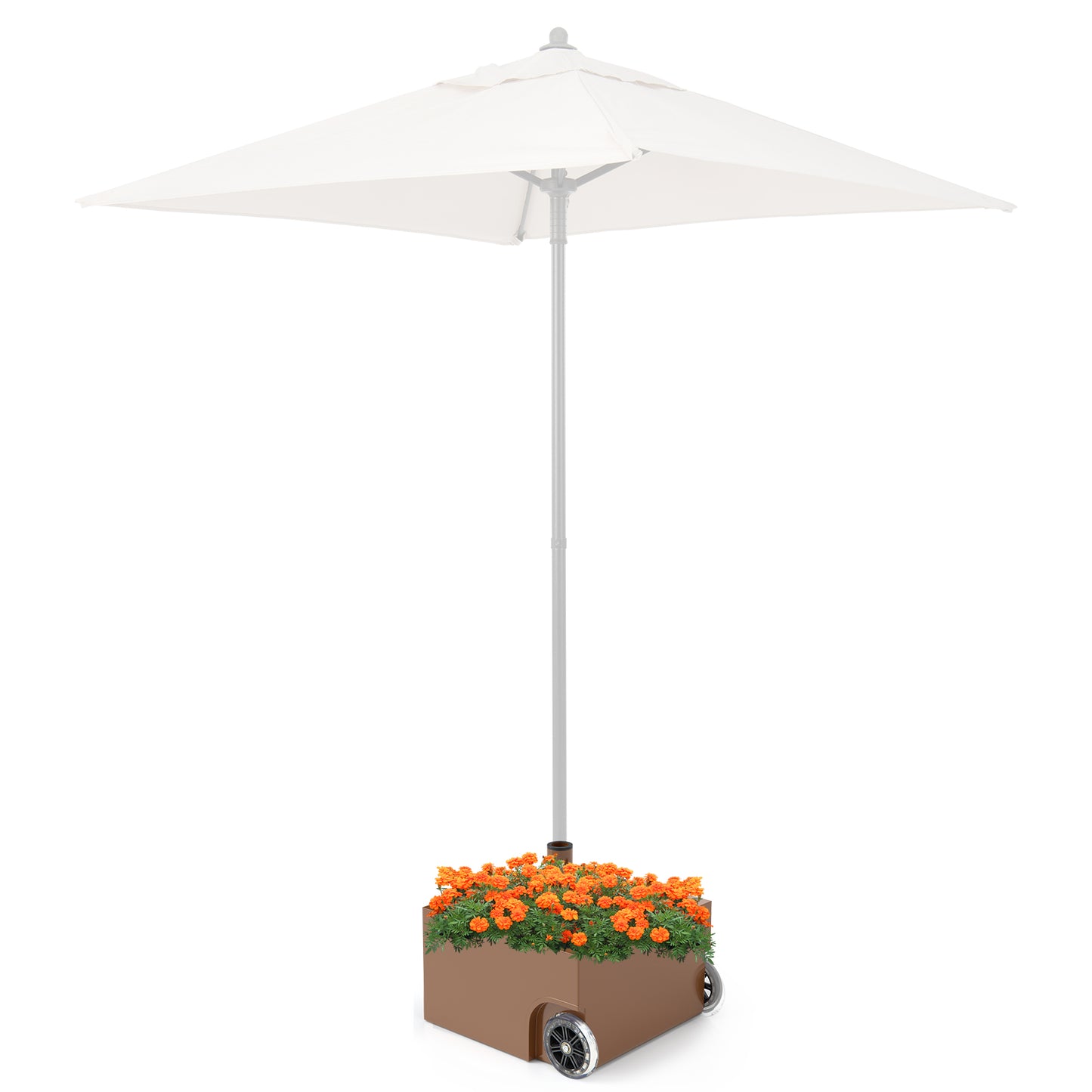 150 Pounds Patio Umbrella Base Stand Wheels Planter Outdoor-Coffee Kids Crystal
