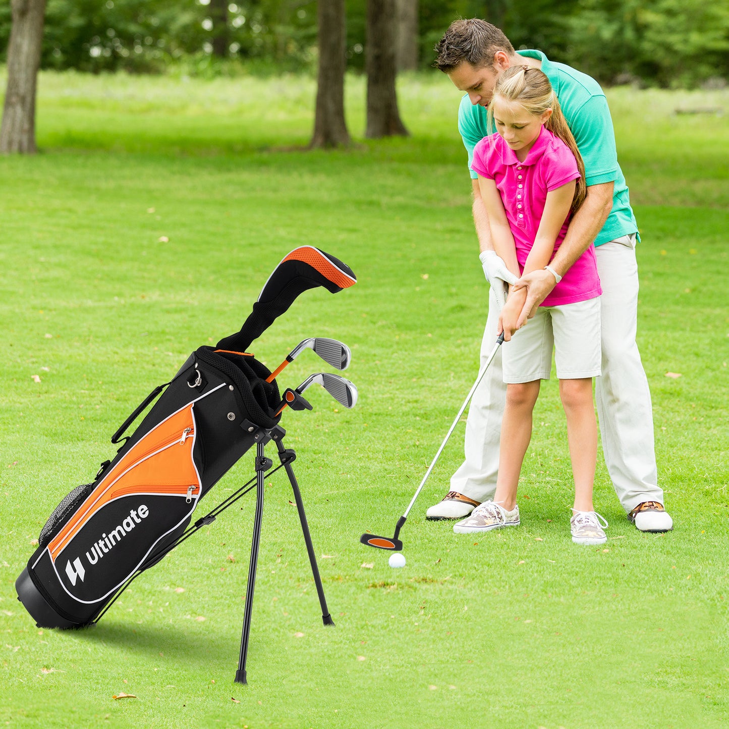 Complete Golf Club Set for Children Age 11-13-Orange Kids Crystal
