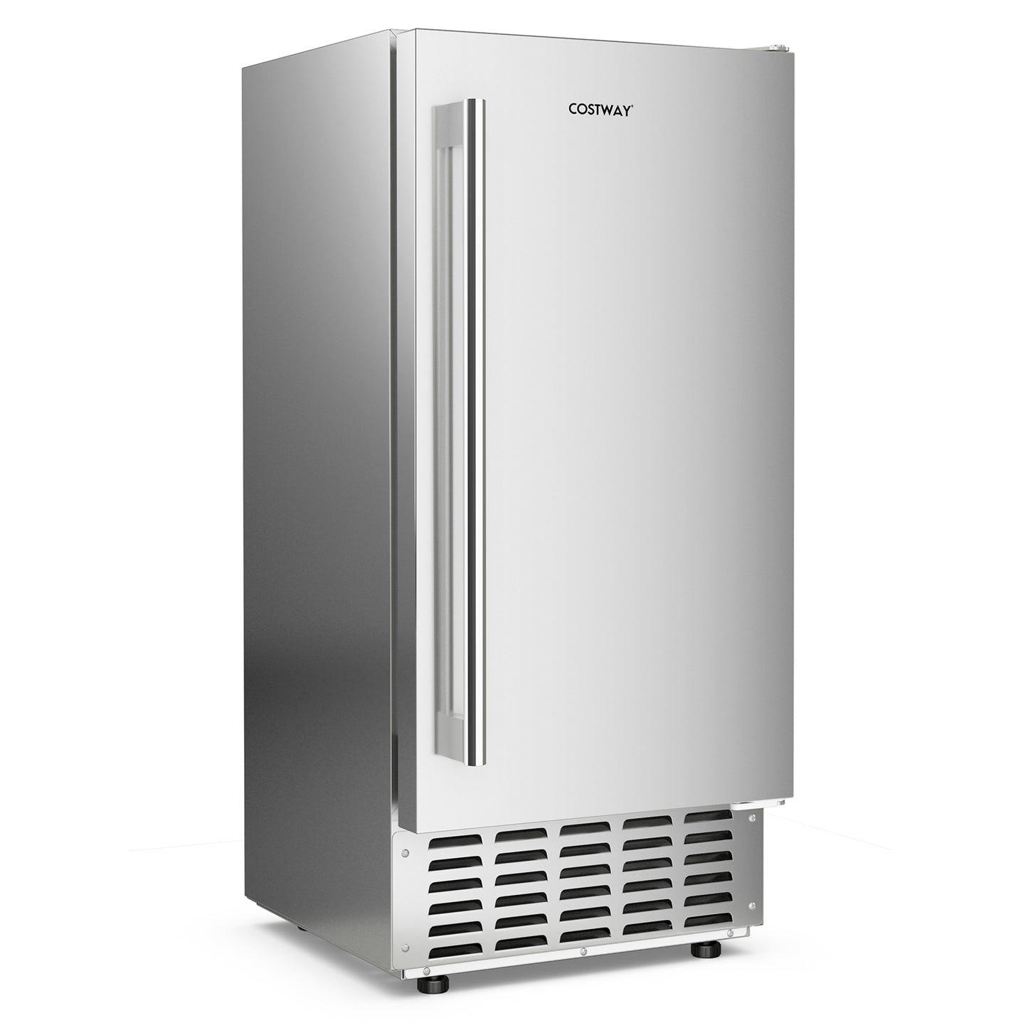 Under Counter Nugget Ice Maker with Self-Cleaning and 24H Timer-Silver Kids Crystal