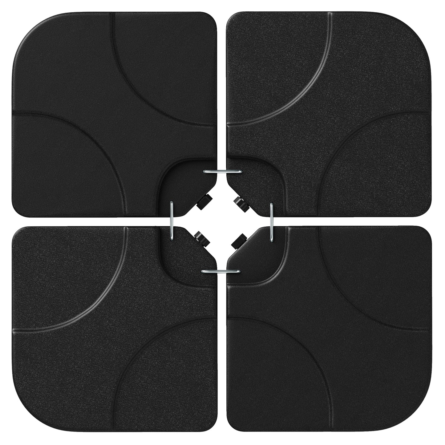 20 Inch Patio Offset Water Filled Plate Umbrella Base Sand-Black Kids Crystal
