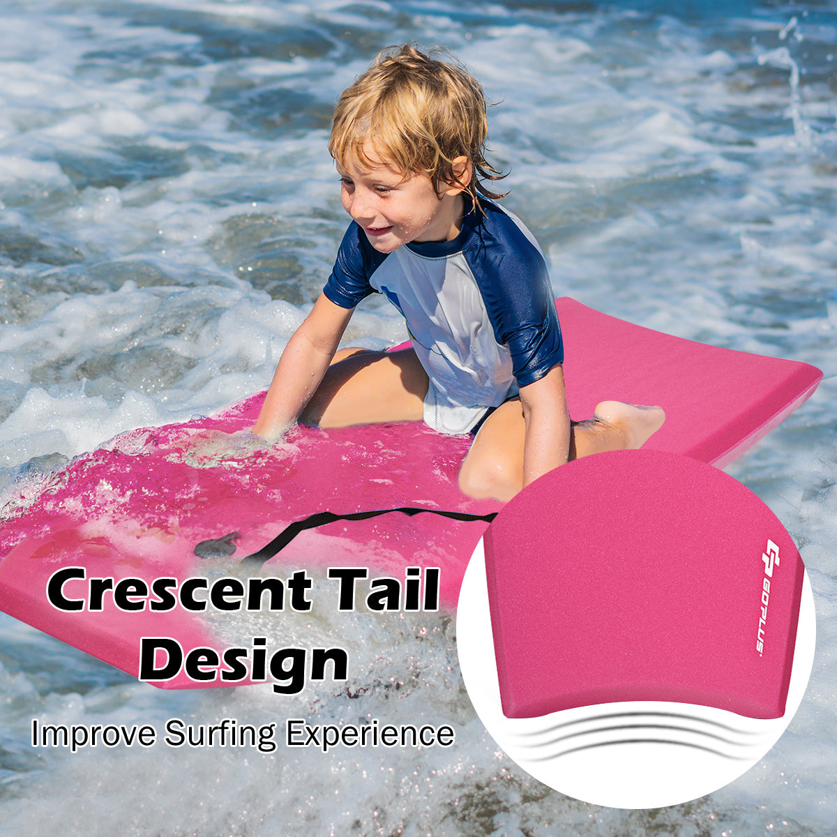 Lightweight Bodyboard Surfing with Leash EPS Core Boarding IXPE-S