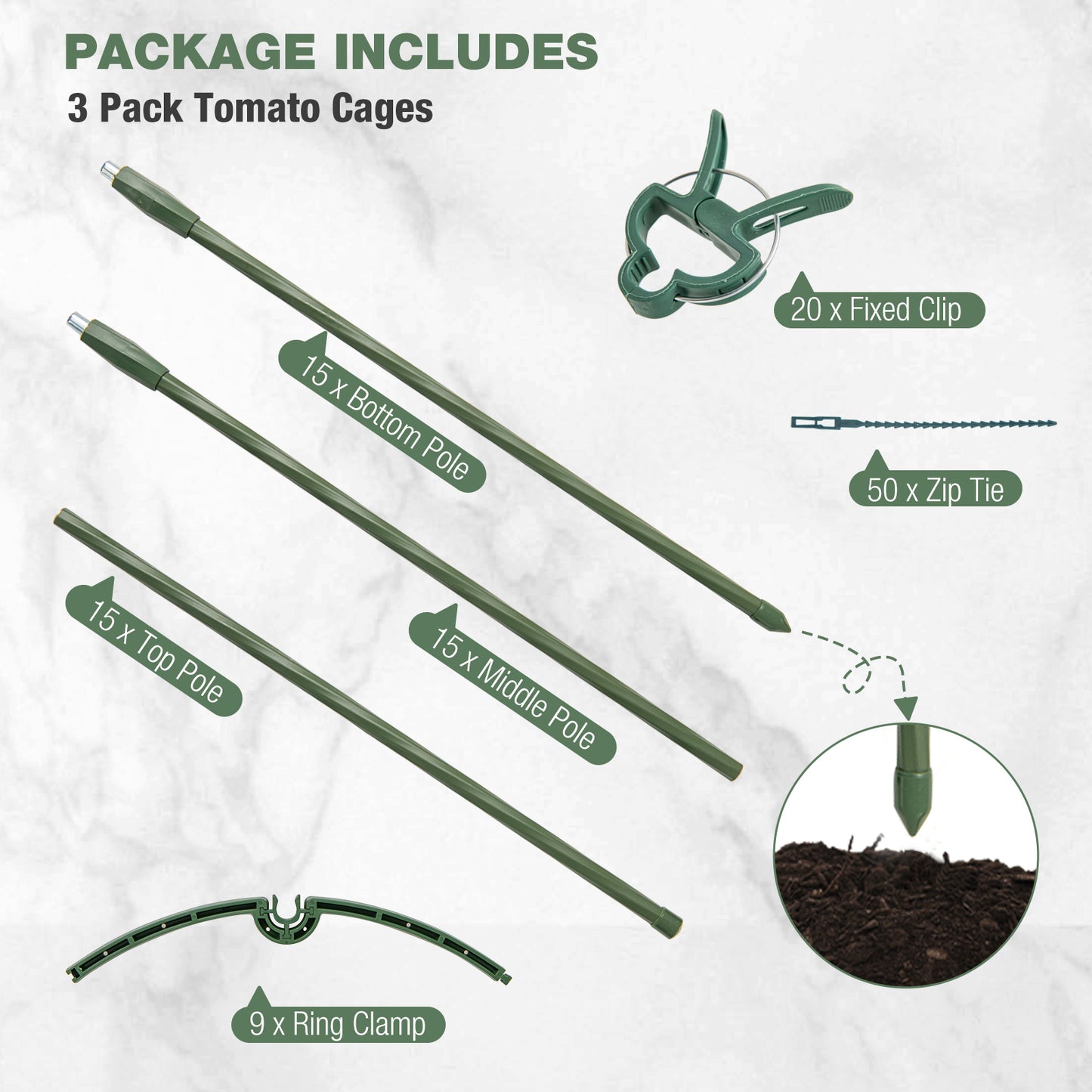 3 Pack 60 inch Adjustable Tall Plant Support Trellis for Climbing Plants Kids Crystal