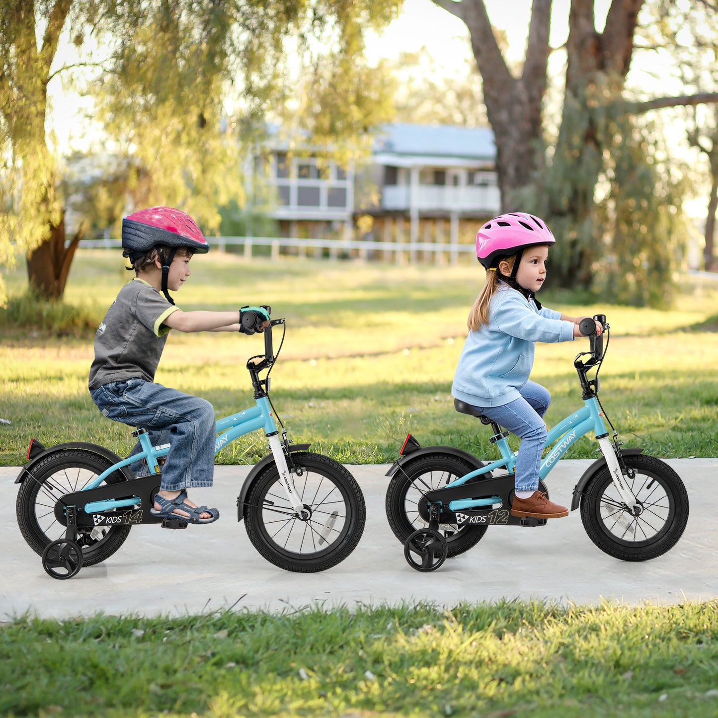 14-Inch Kids Bike for 3-5 Years Old Children Bicycle with Training Wheels Kids Crystal