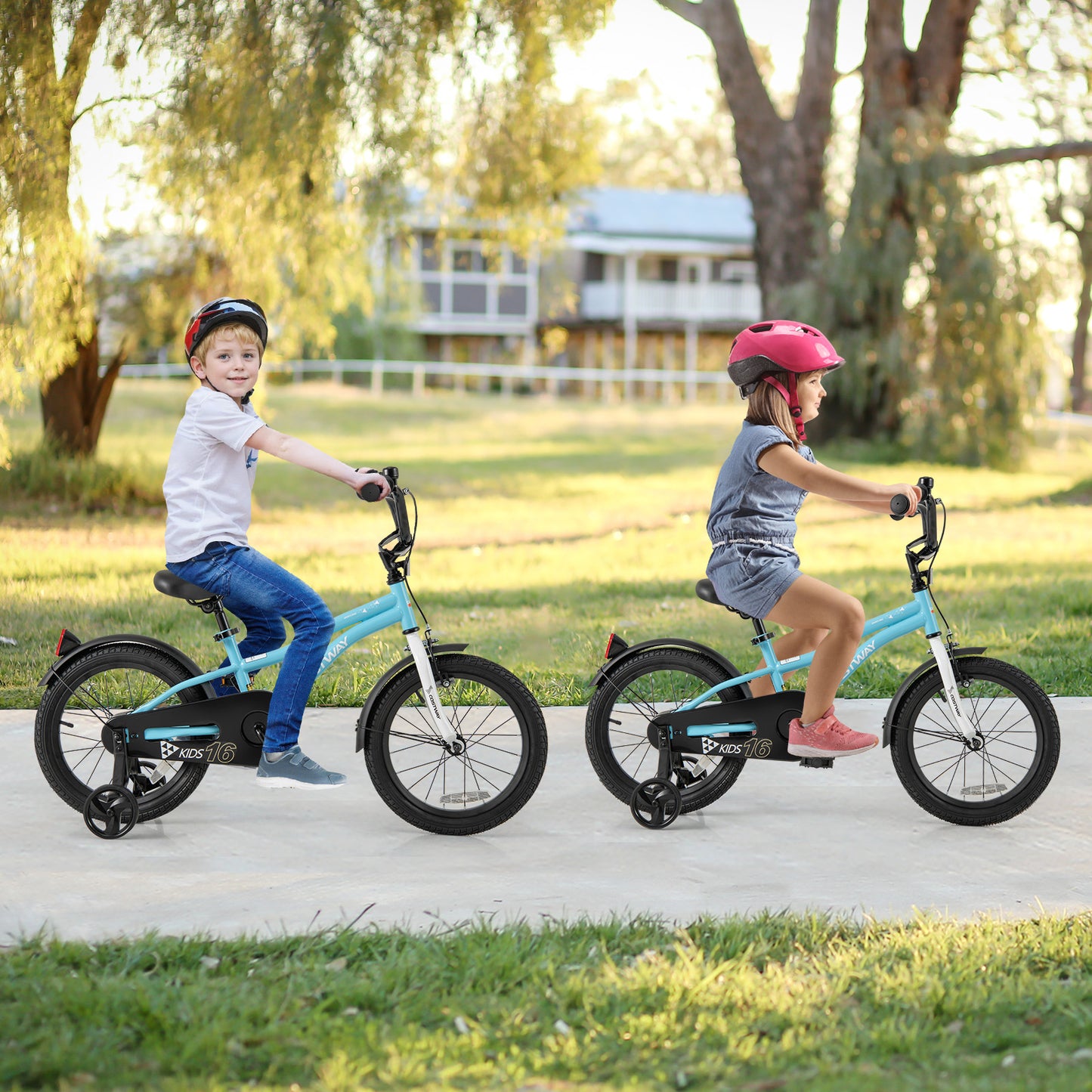 16-Inch Kids Bike for 4-7 Years Old Children Bicycle with Training Wheels Kids Crystal