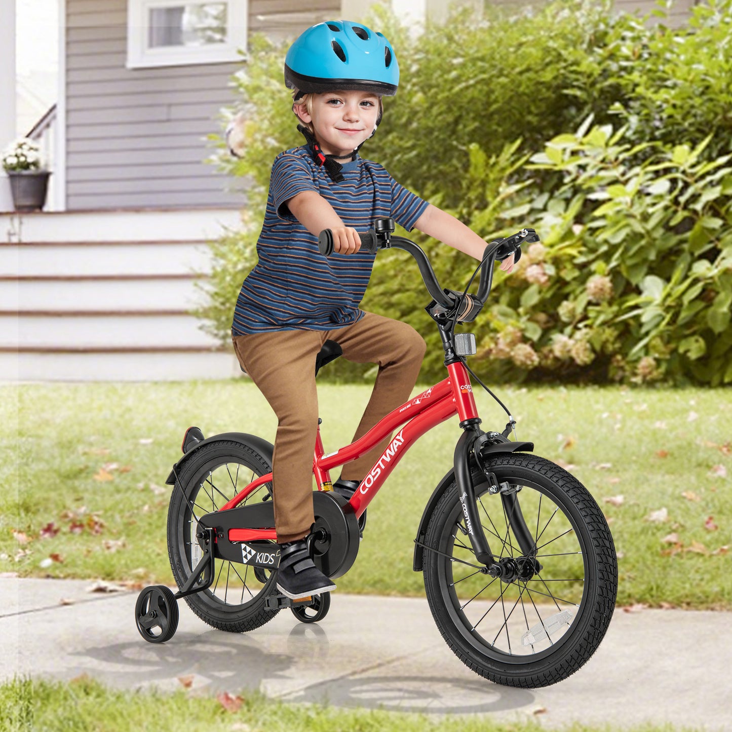 16 Inch Kids Bike Adjustable Bicycle with Reflectors and Bell for 4-7 Years Old Kids Crystal