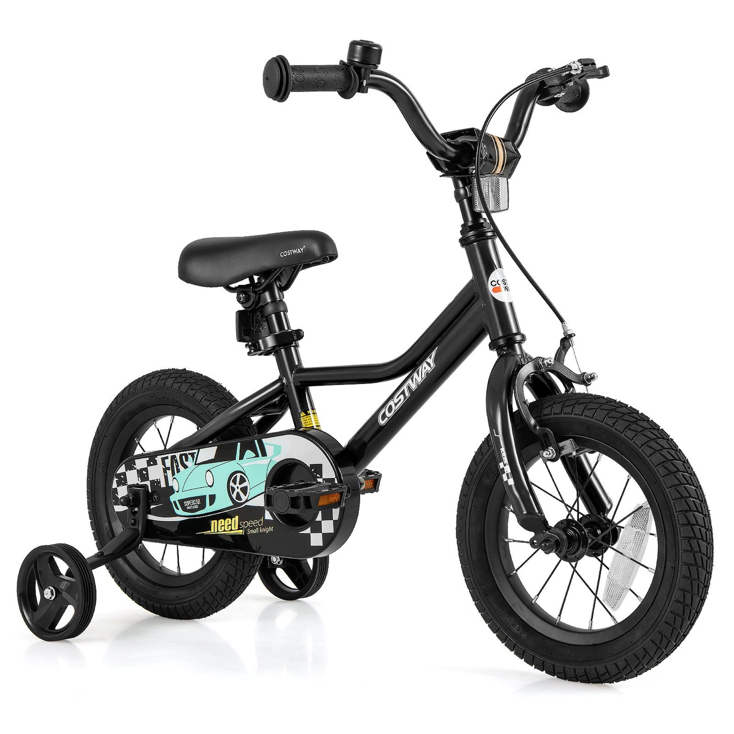 12 Inch Kids Bike Adjustable for 3-4 Years Old with Low-Step Frame Kids Crystal