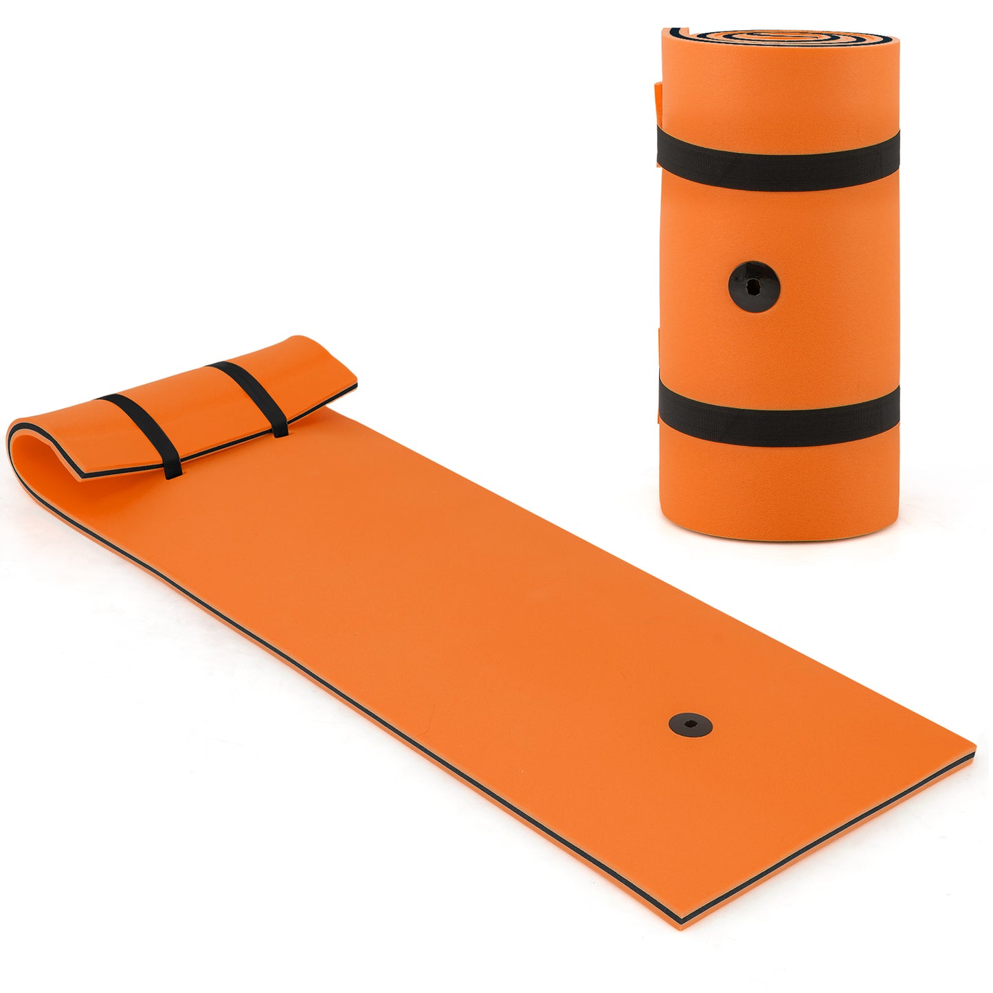 3-layer Tear-resistant Relaxing Foam Floating Pad-Orange Kids Crystal