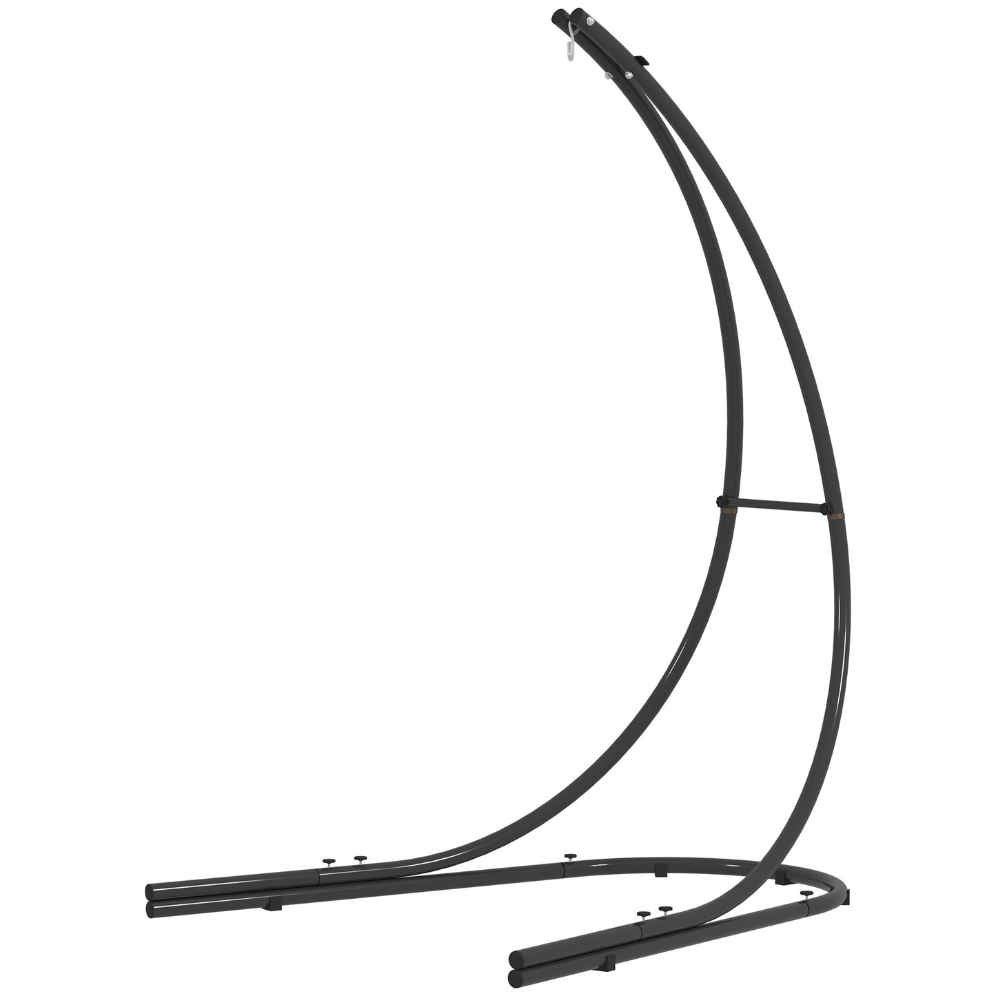 Hammock Chair Stand, Heavy Duty Steel Hanging Chair Stand for Swing Chair, Egg Chair, with Extra Large Base, Black