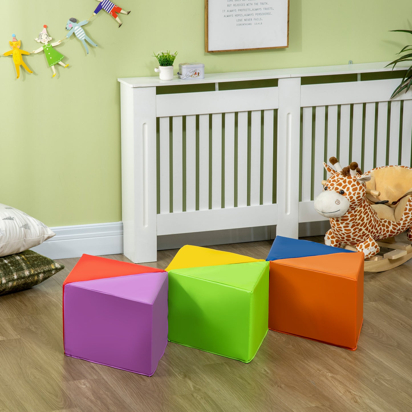 2-Piece Foam Crawl & Climb Set: Soft Play Set for Indoor Baby Activities Kids Crystal