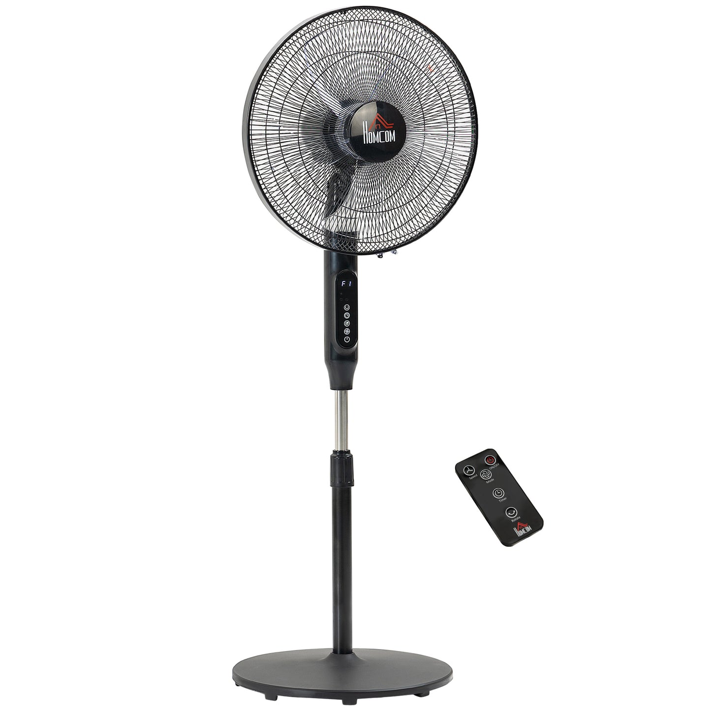 Standing Floor Fan Remote Control Stand Up Cooling Tall Pedestal Electric Bedroom Black Kids Crystal
